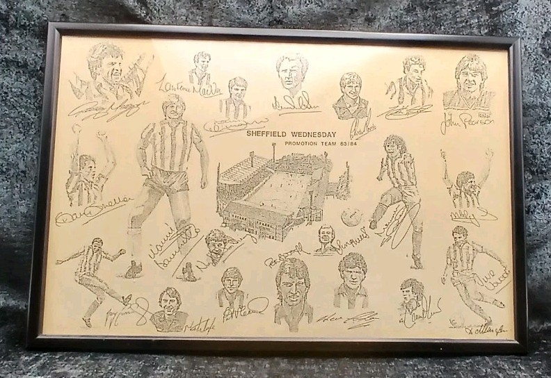 Sheffield Wednesday Promotion Team 83 84 Portraits Autographs Framed Print U2S3 for sale on Ebay