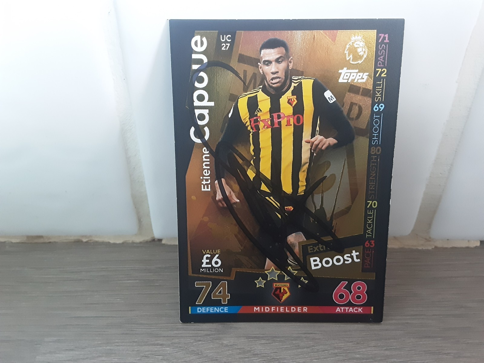 ETIENNE CAPOUE - WATFORD Hand Signed Football trading card  for sale on Ebay