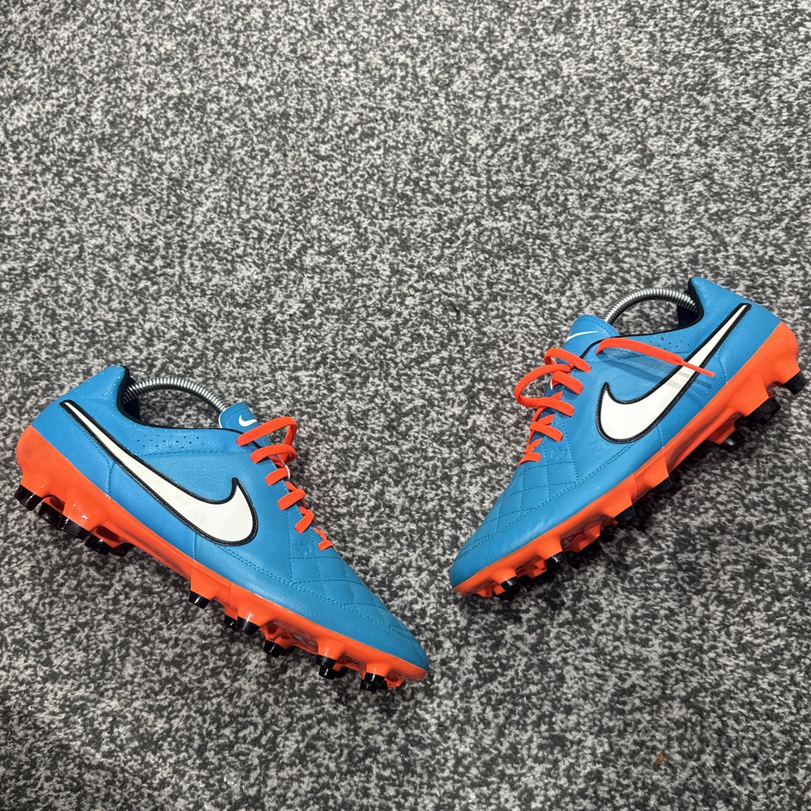 Nike Tiempo Legend Royal Blue and Orange Football Boots Size UK 9 - VGC for sale on Ebay