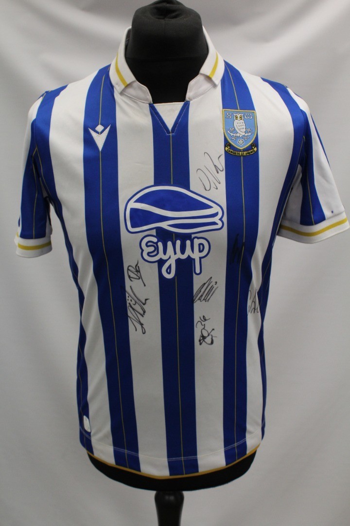 Junior's MACRON SIGNED Sheffield Wednesday 2023/24 Home shirt JR XL - sb3  for sale on Ebay