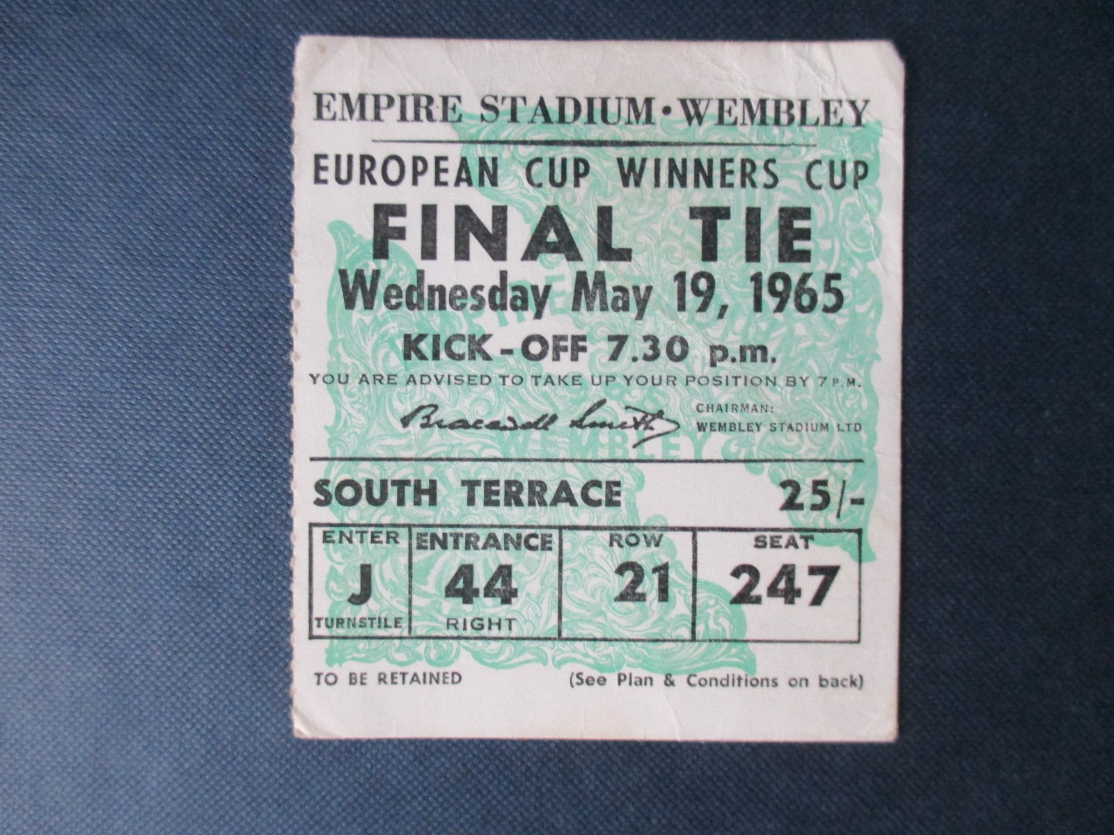 West Ham United v TSV Munchen 1860 1965 Euro CWC Final used ticket stub vgc rare for sale on Ebay