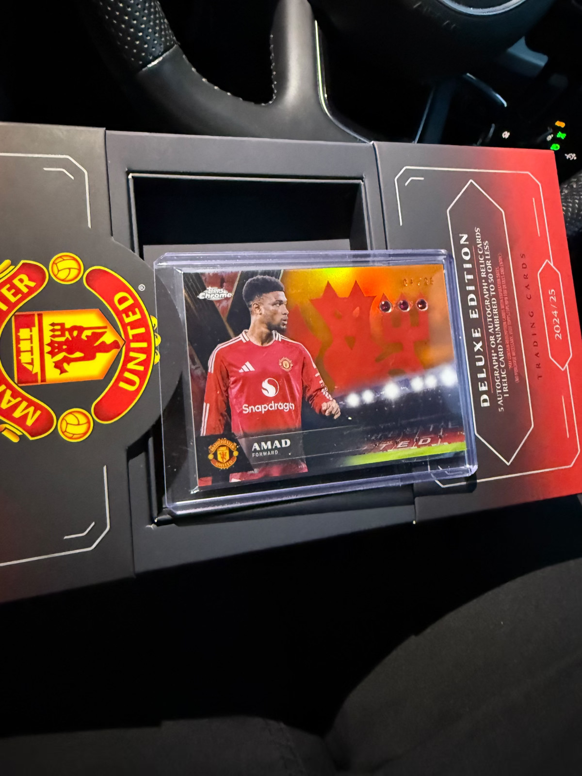 2024-25 Topps Chrome Deluxe Manchester United Amad Ruby Relic /25 for sale on Ebay