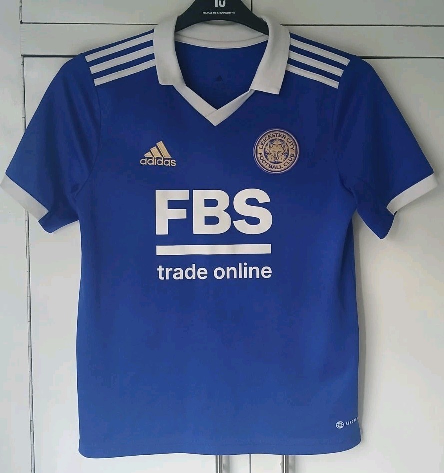 Adidas Leicester City Home Shirt 2022-2023 Size 13-14 Years 36