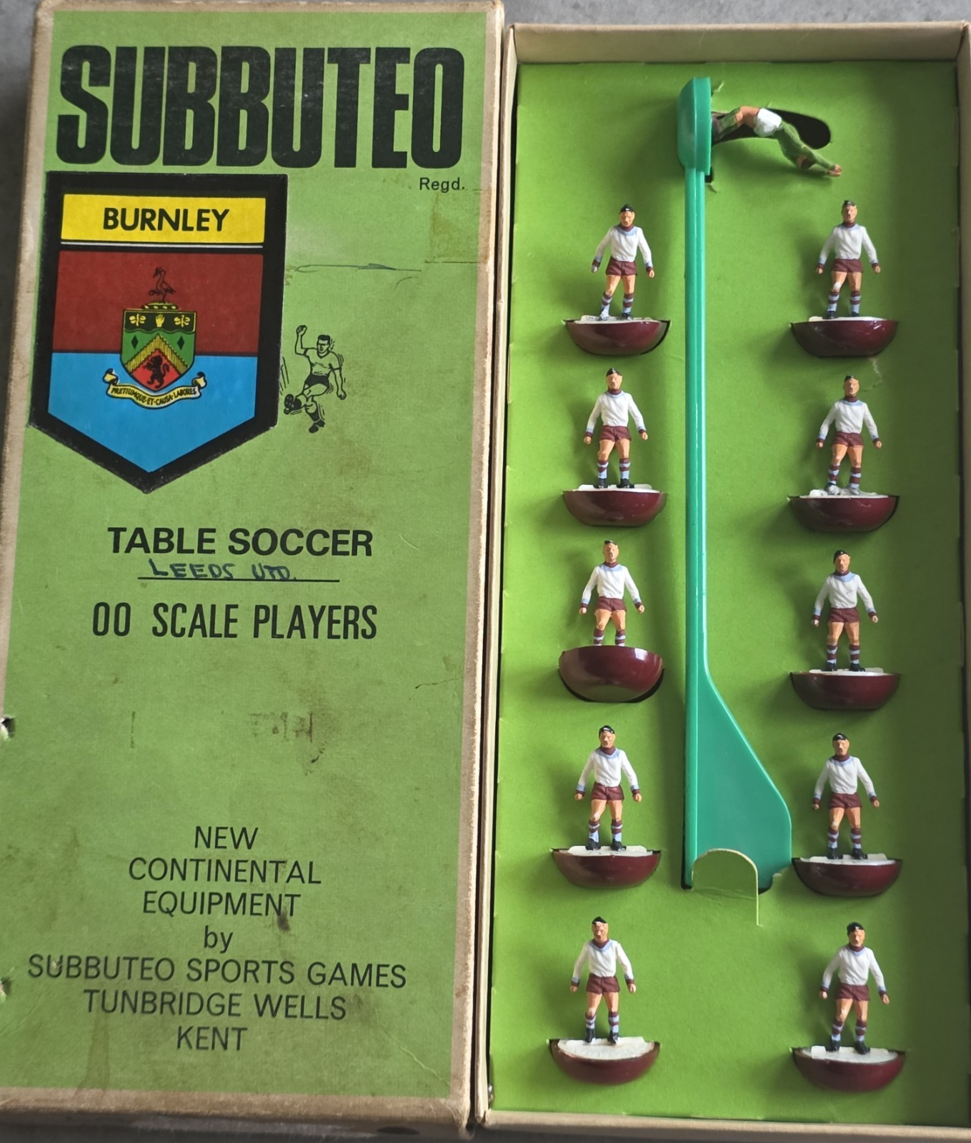 Subbuteo Burnley 2nd Kit Ref 80 HW for sale on Ebay