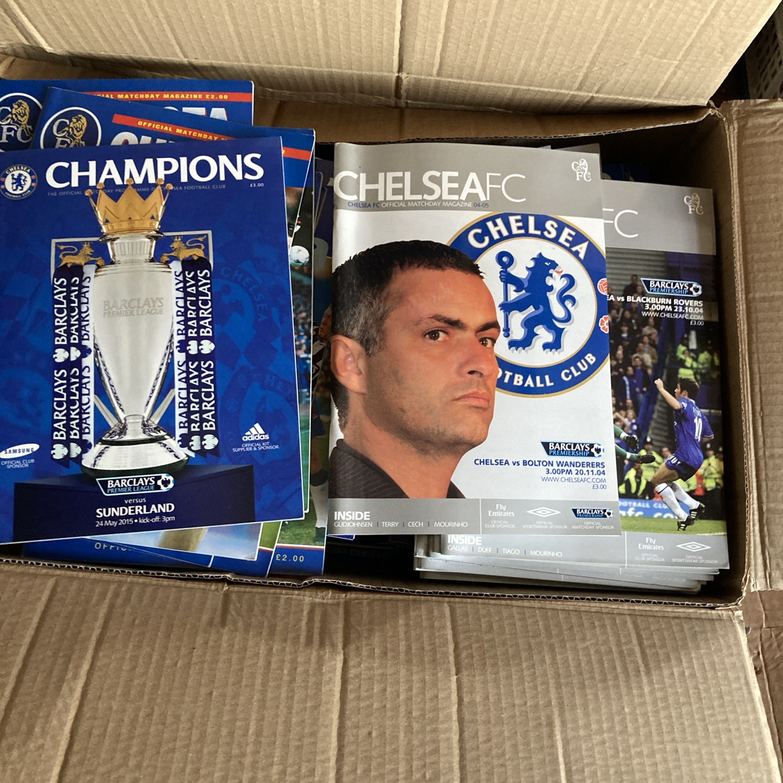 Chelsea FC Football Programmes 1990s To 2000s 2 Boxes Approx 200 for sale on Ebay