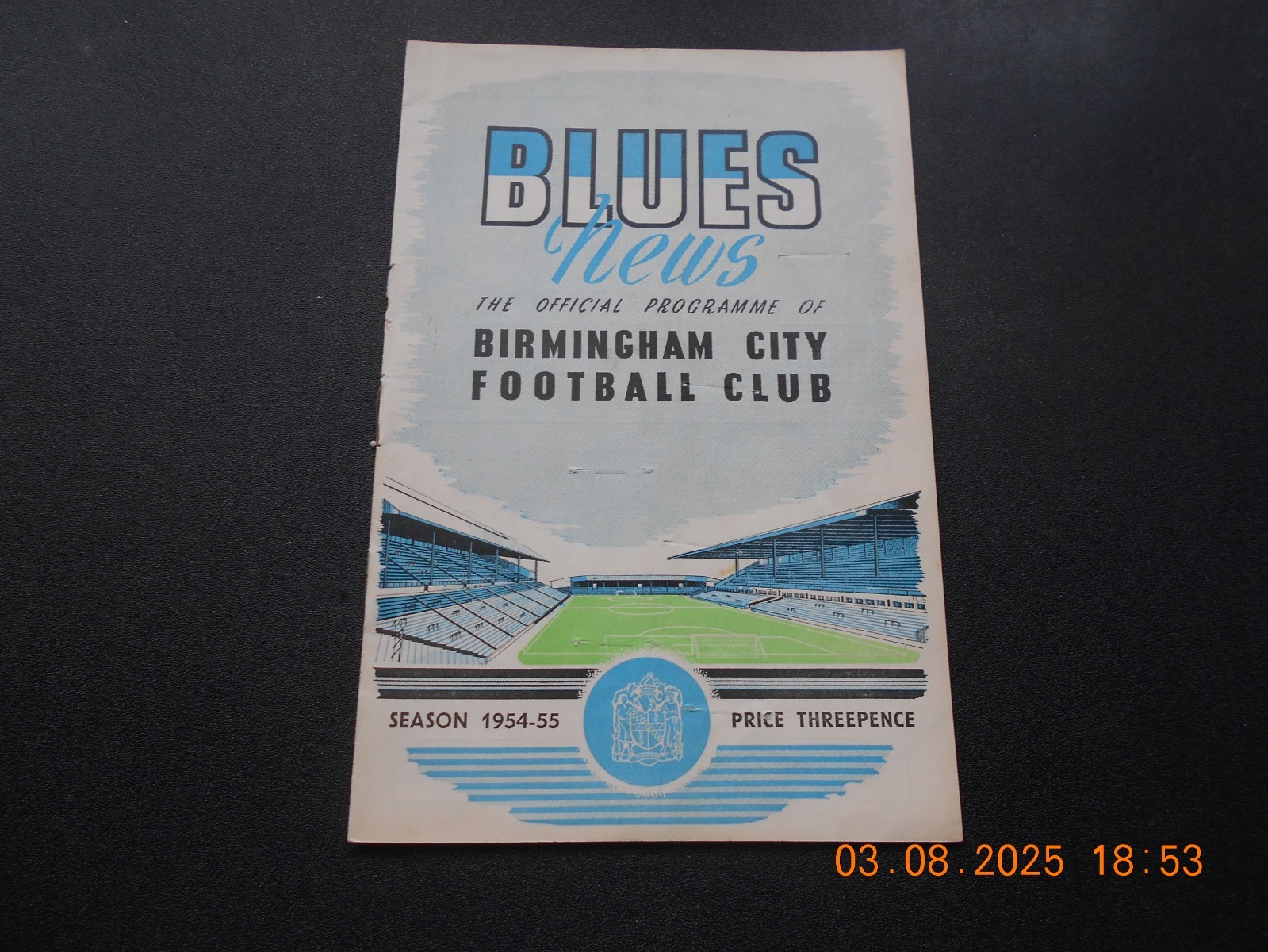 BIRMINGHAM CITY v NOTTINGHAM FOREST 25/12/1954  XMAS DAY FIXTURE for sale on Ebay