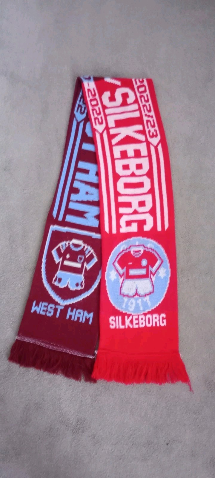 Europa League Football Scarf West Ham V Silkeborg 2022-23 Season Vgc for sale on Ebay
