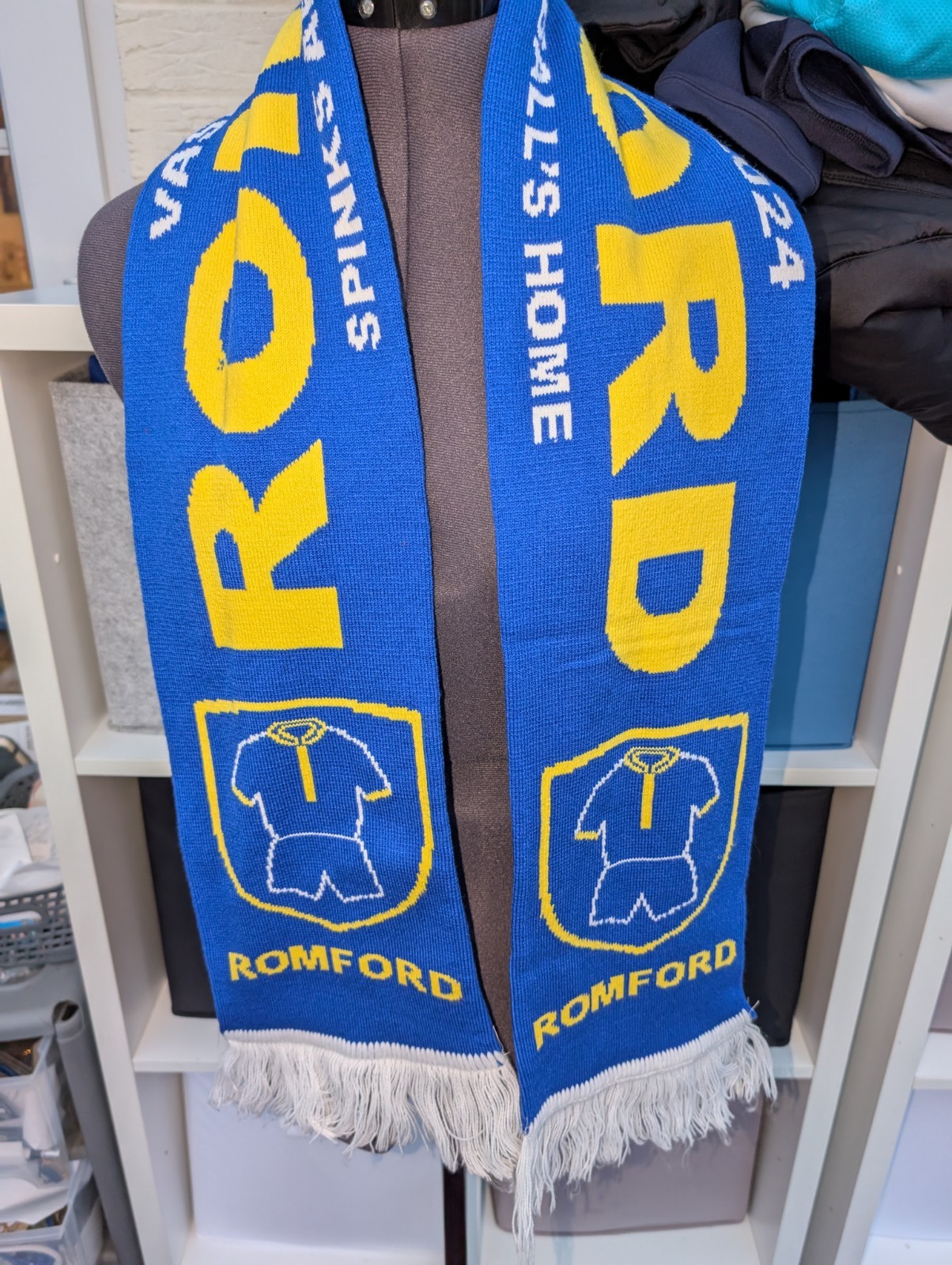 Romford FC Non League Football Scarf (Not Shirt) FA Vase Final Essex Blue for sale on Ebay