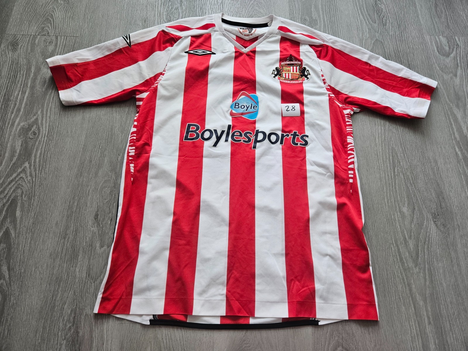 Mens Umbro Sunderland Home football shirt 2007 - 2008 Size L for sale on Ebay