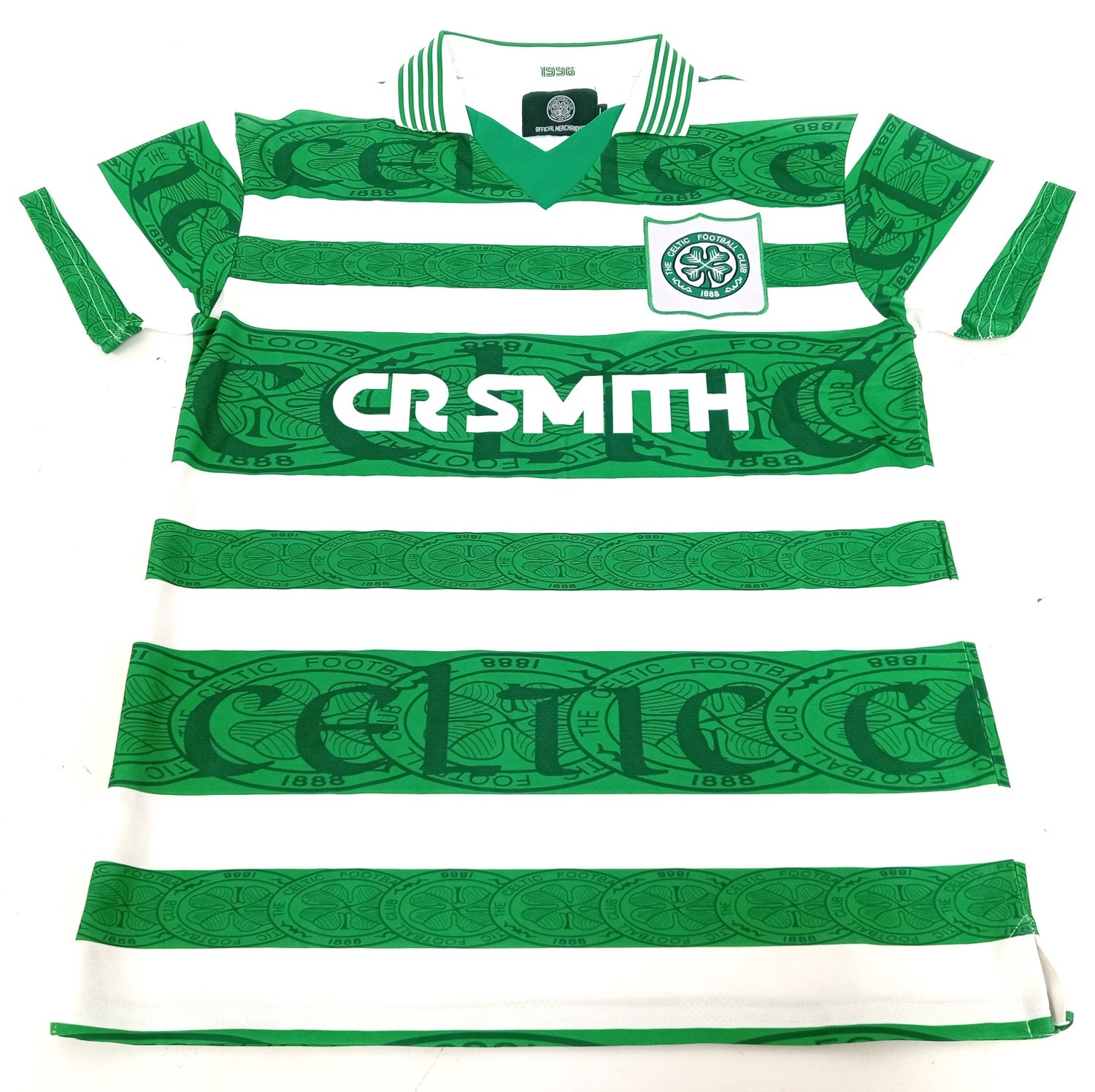 CELTIC FC Official 1996 Retro Home Short Sleeve Football Shirt, UK Men's Size L for sale on Ebay