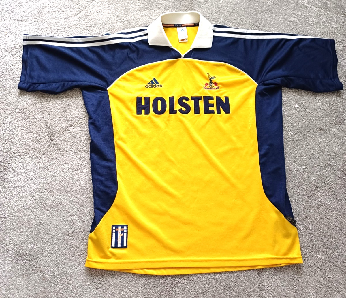 Tottenham Spurs Shirt Authentic Adidas Large Excellent Condition. RARE  for sale on Ebay