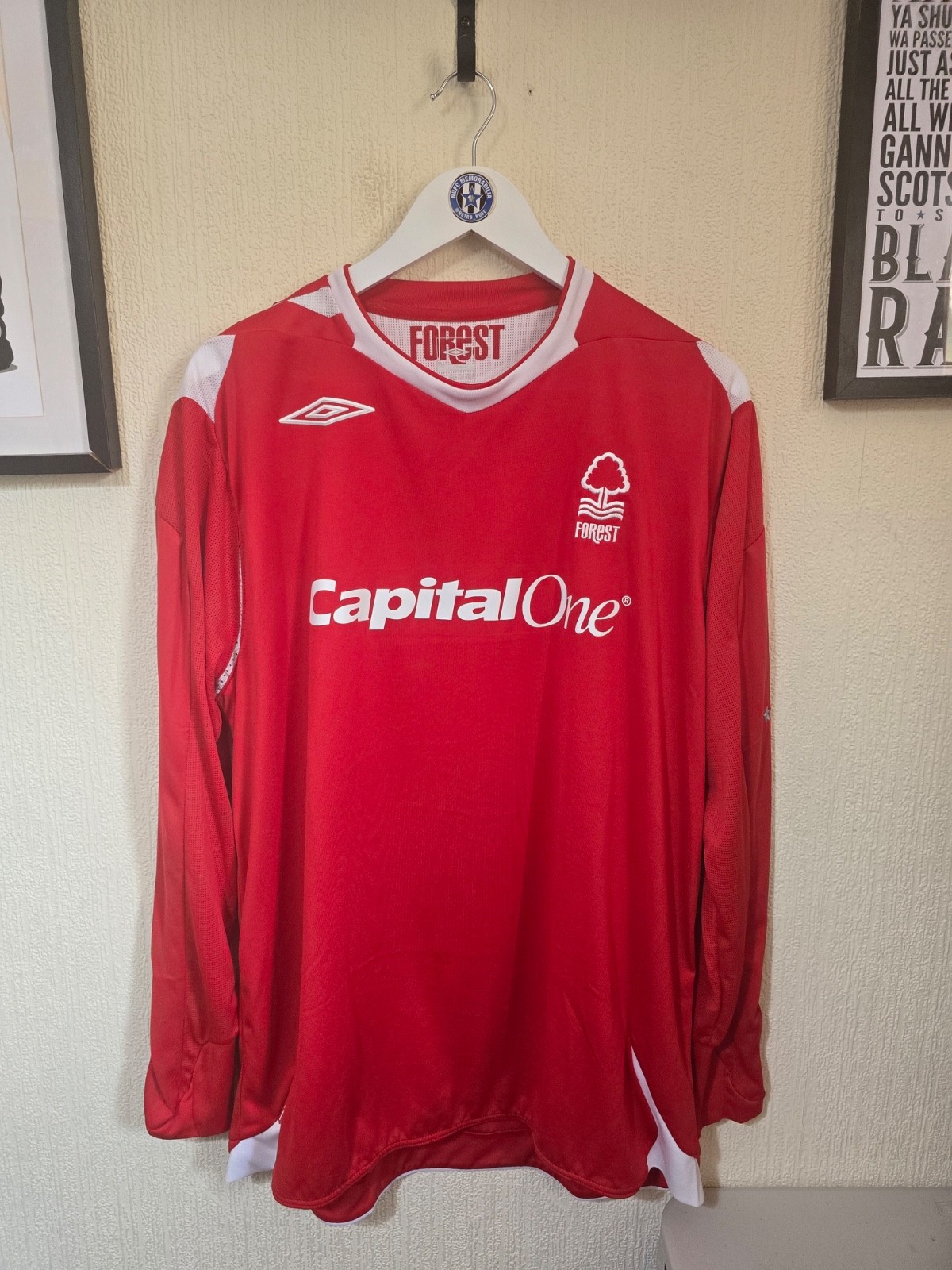 Nttingham Forest 2006/08 Long sleeved umbro home shirt, XL for sale on Ebay