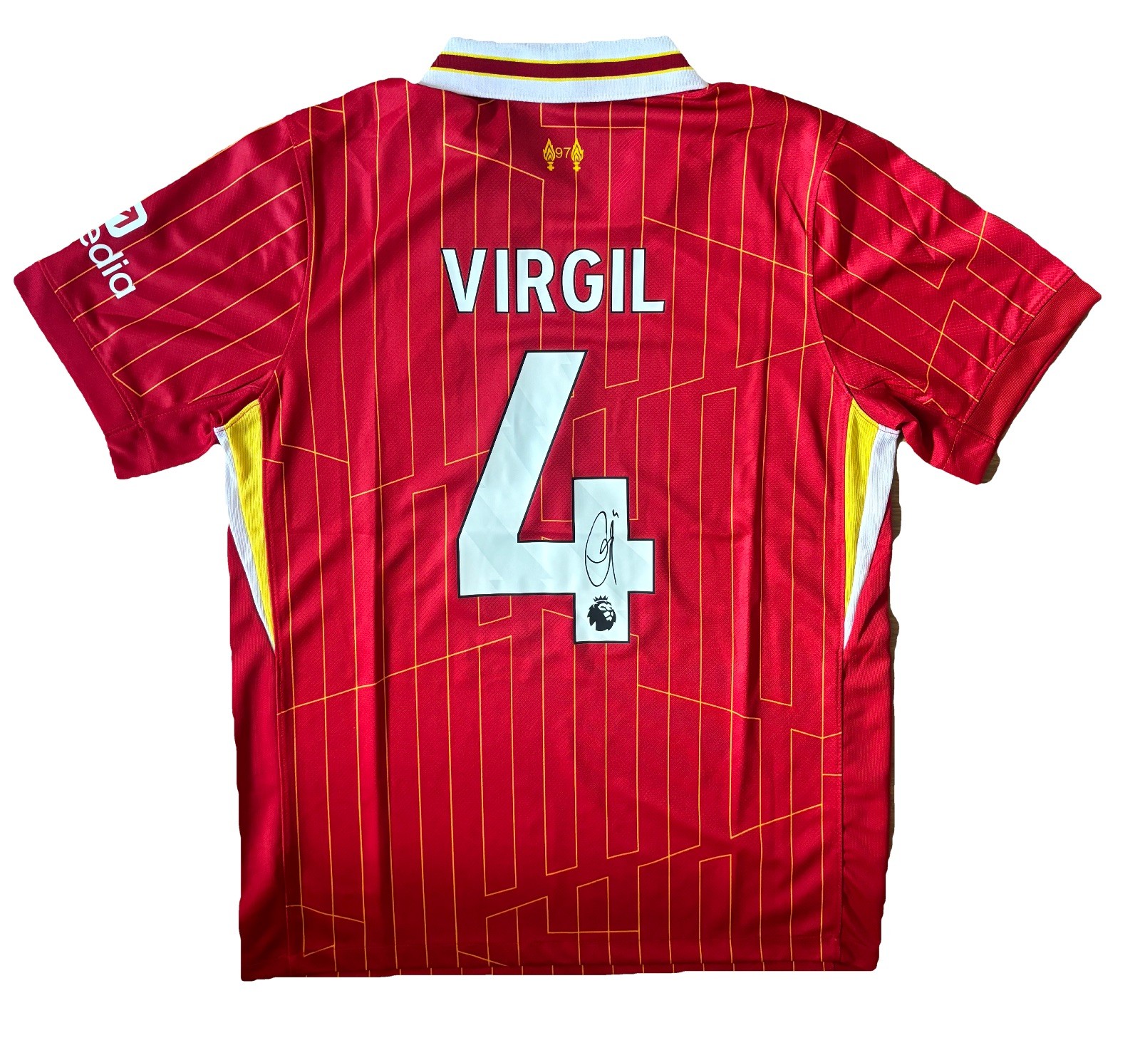 VIRGIL VAN DIJK Signed Liverpool 2024/25 Home #4 Large Premier League RARE*COA for sale on Ebay