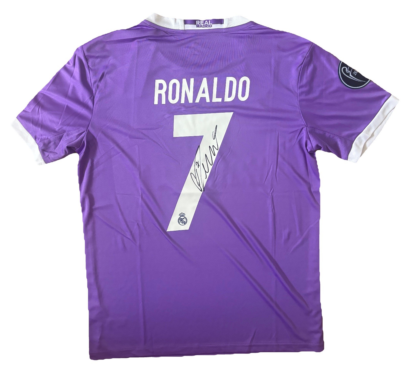 CRISTIANO RONALDO Signed Real Madrid CL Final 2017 Short Sleeve Shirt RARE*COA for sale on Ebay