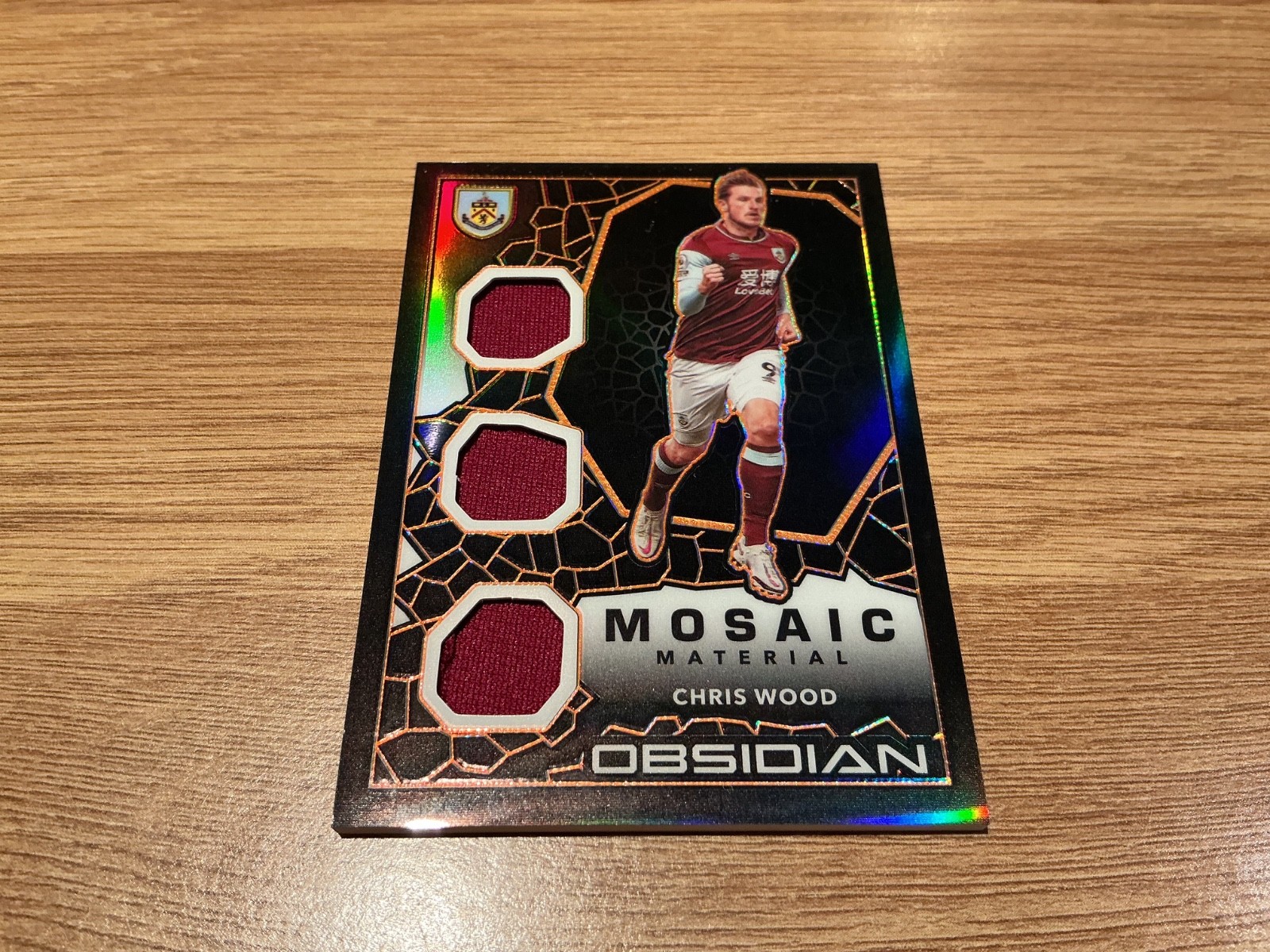 BURNLEY CHRIS WOOD PATCH OBSIDIAN MOSAIC 1/5 CARD for sale on Ebay