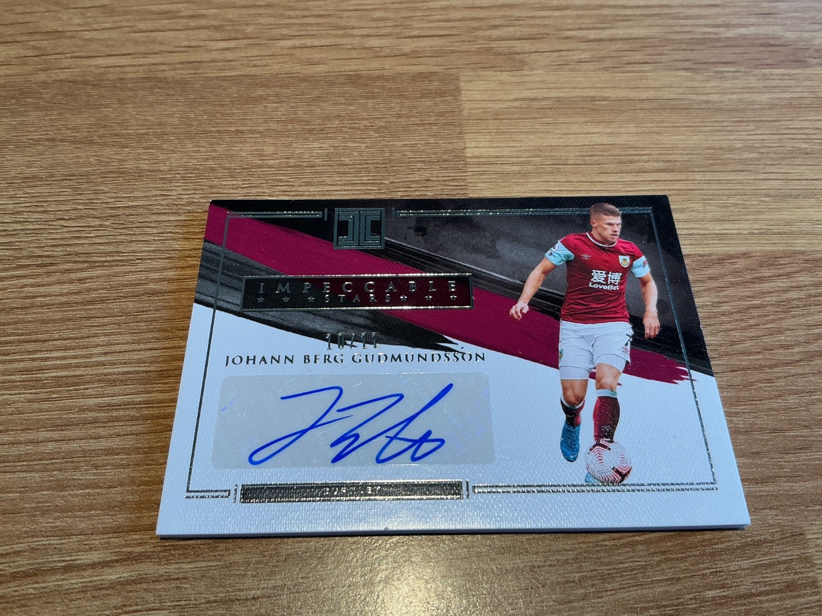 BURNLEY JOHANN BERG GUDMUNDSSON IMPECCABLE STAR CARD 10/11 for sale on Ebay