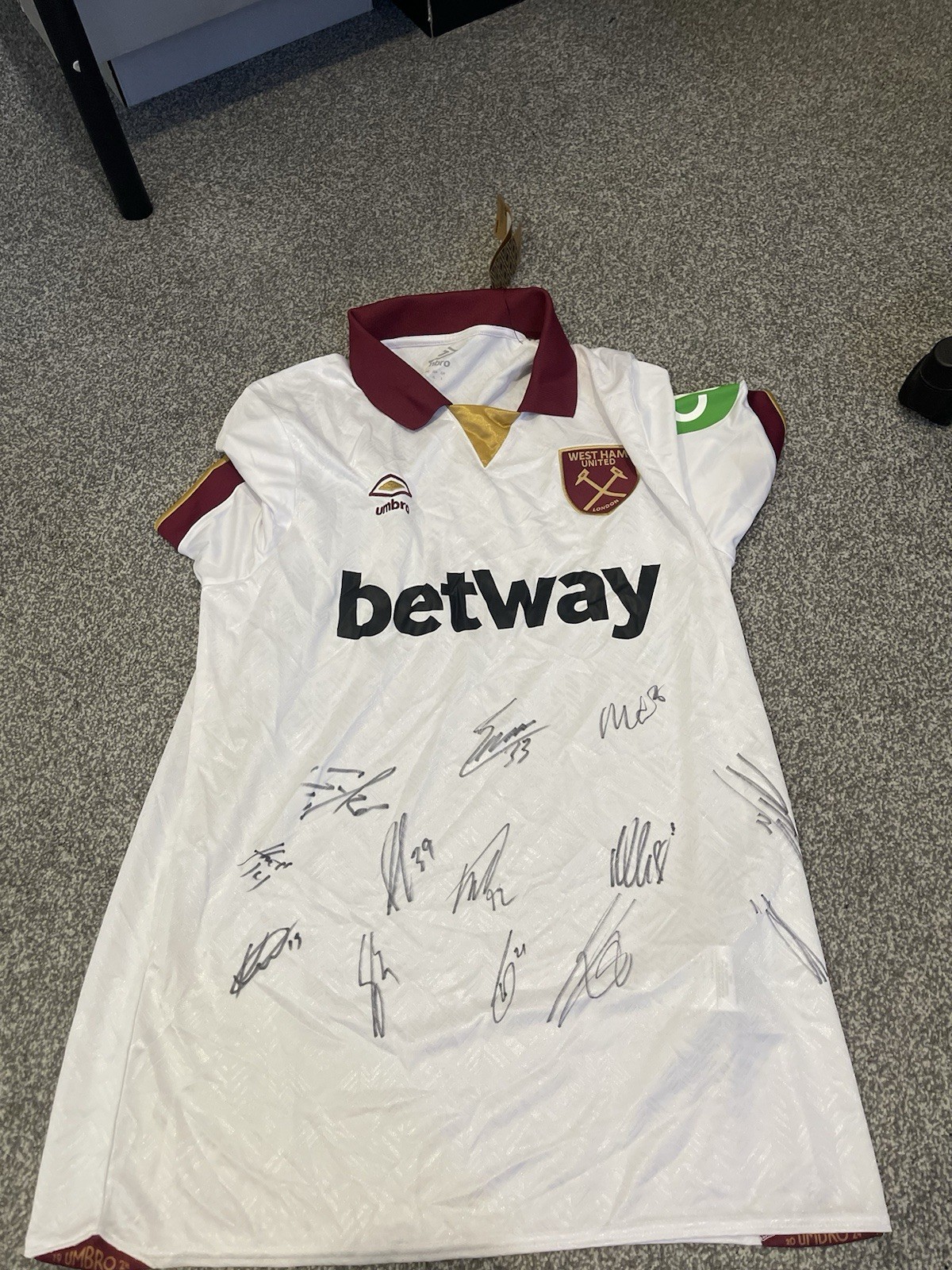 West Ham United Signed Football T-shirt With COA for sale on Ebay