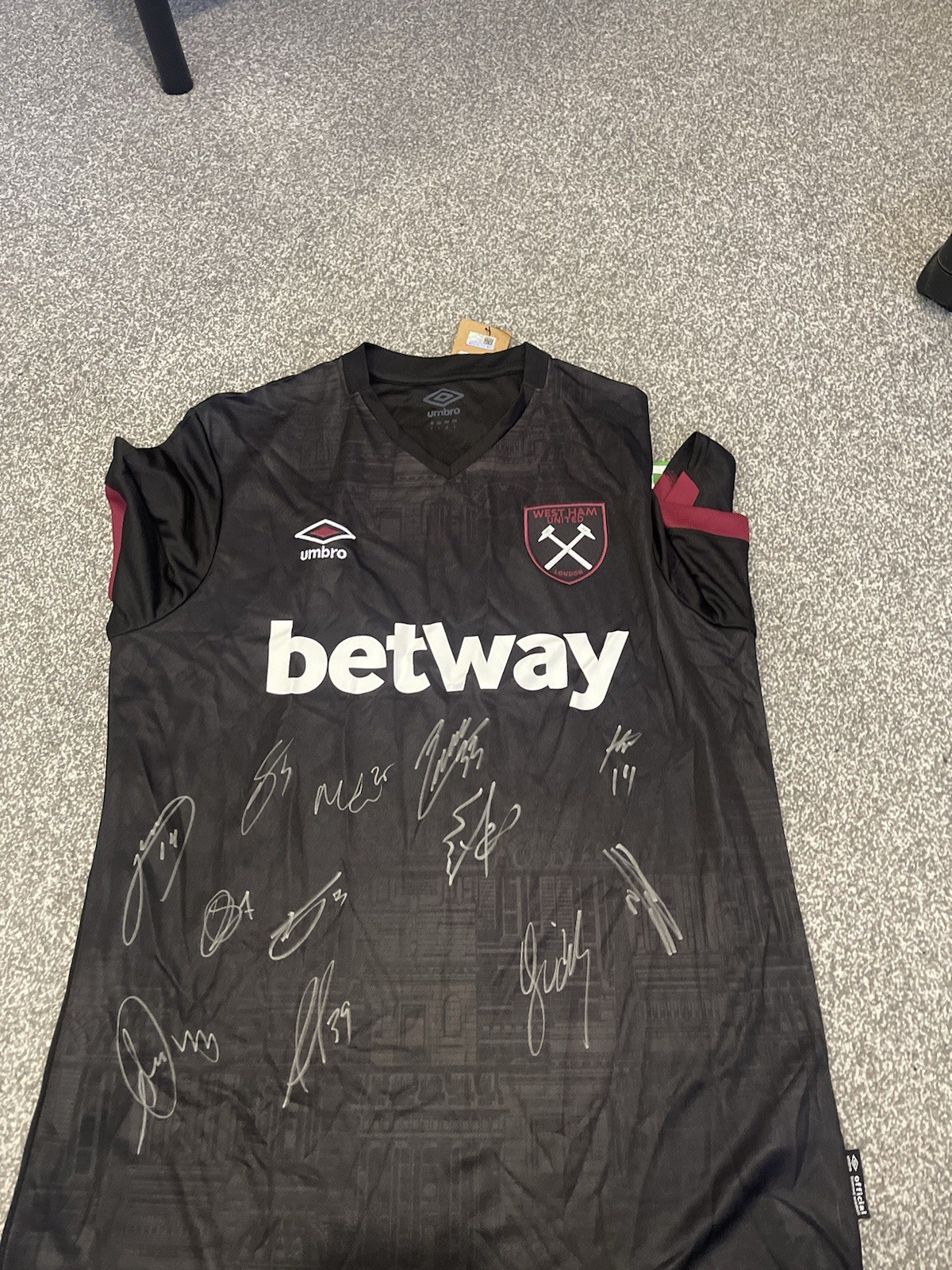 West Ham United Signed Football T-shirt With COA for sale on Ebay