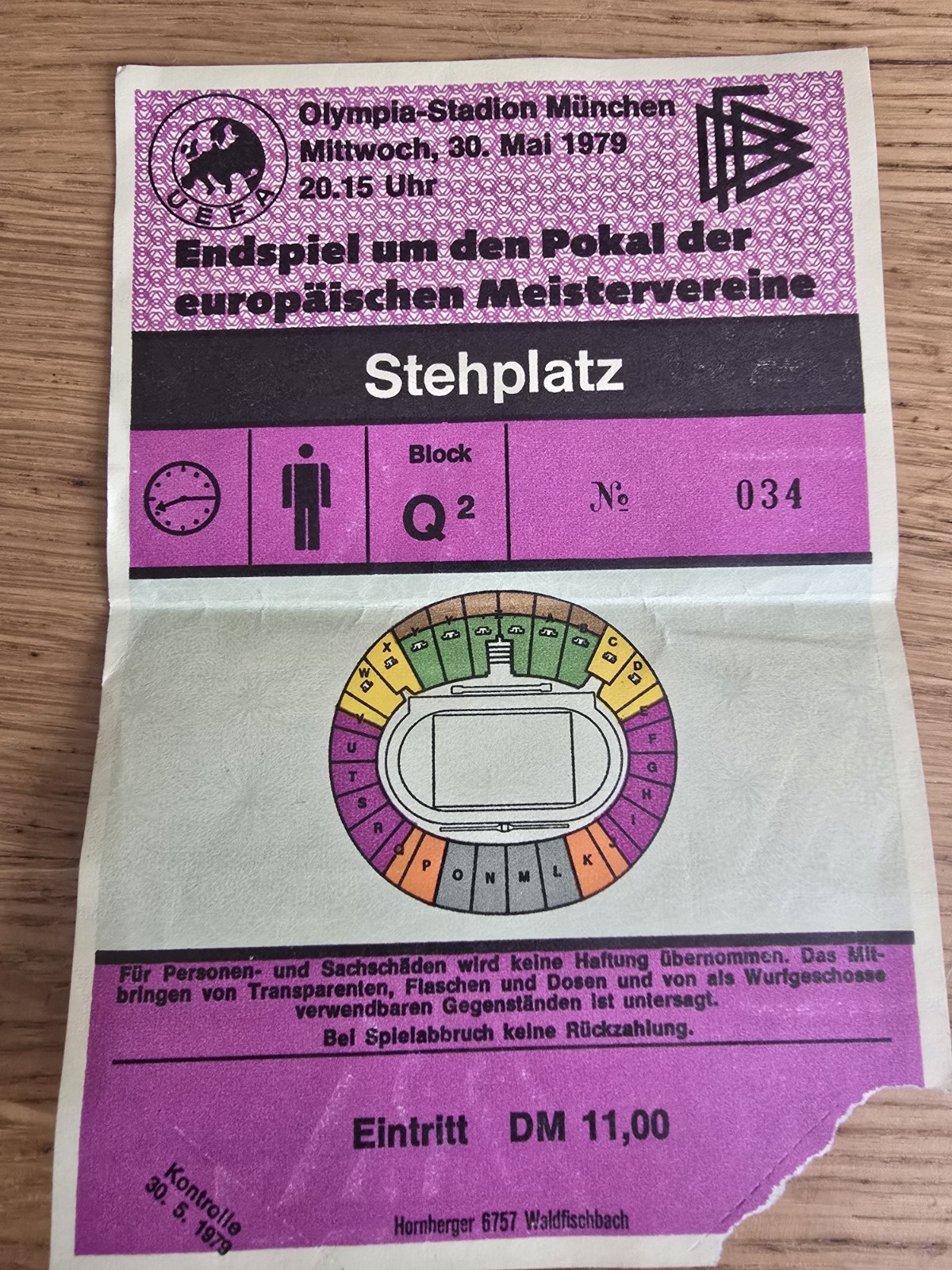 1979 Nottingham Forest vs. Malmo FF Champions Cup Final ticket.  for sale on Ebay