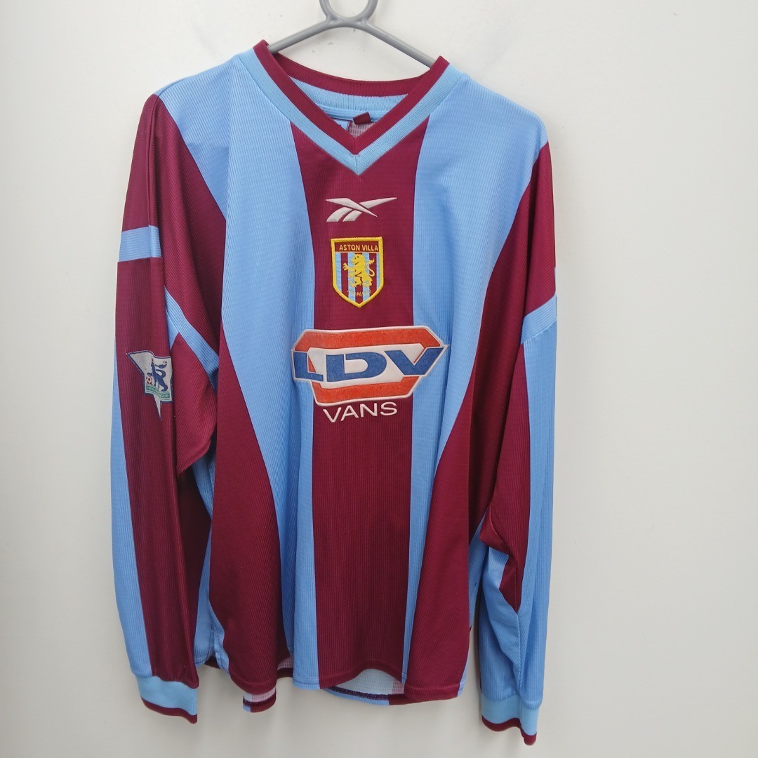 Umbro Aston Villa 1999-2000 Football Home Shirt 2XL Mens Red And Blue No20 -WRDC for sale on Ebay