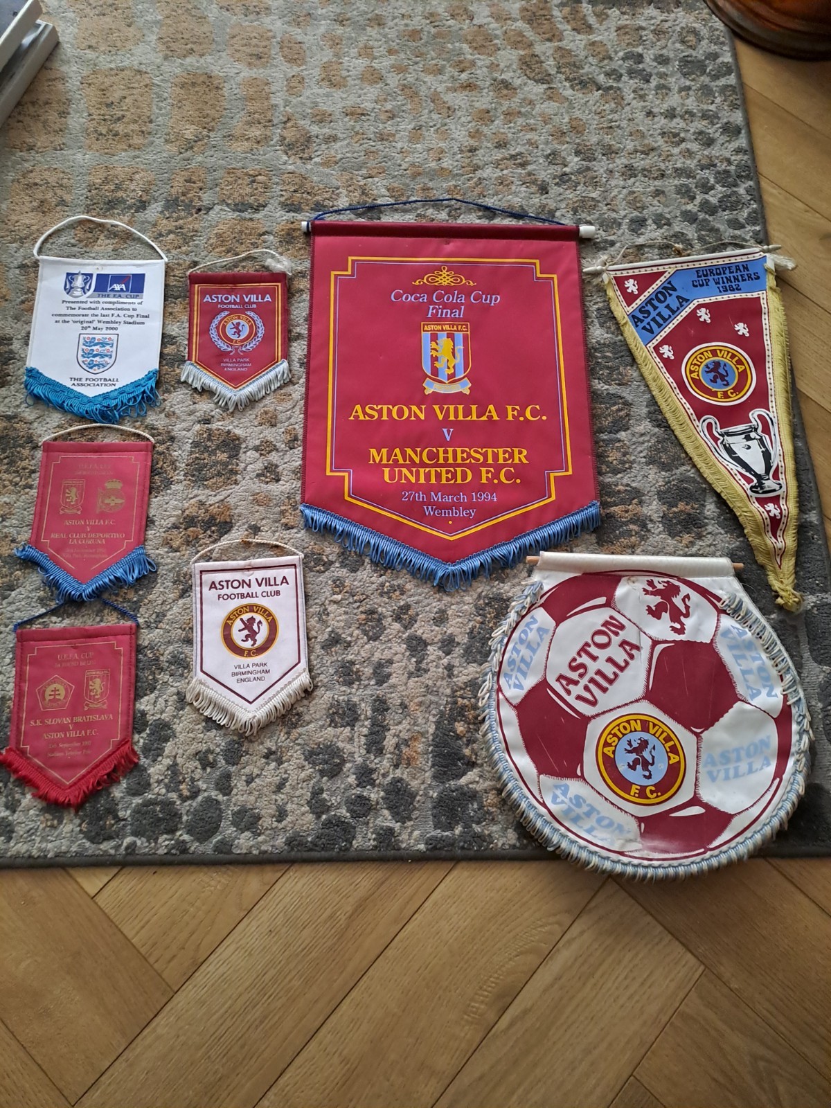 Vintage Aston Villa pennants 1982-2000 for sale on Ebay