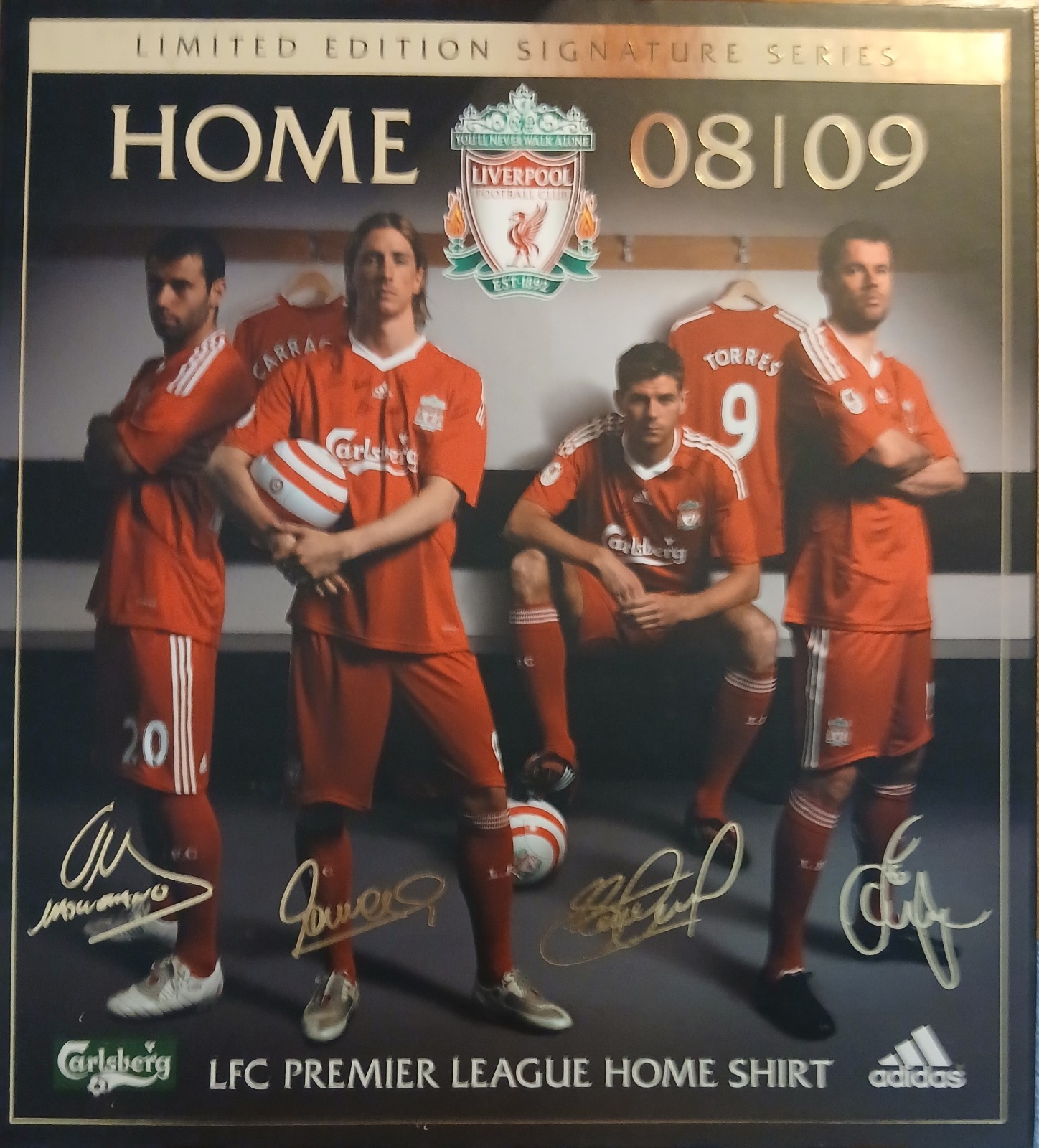 Limited Edition Signiture Series  Home 2008 2009 Liverpool Fc Shirt Box Set. for sale on Ebay