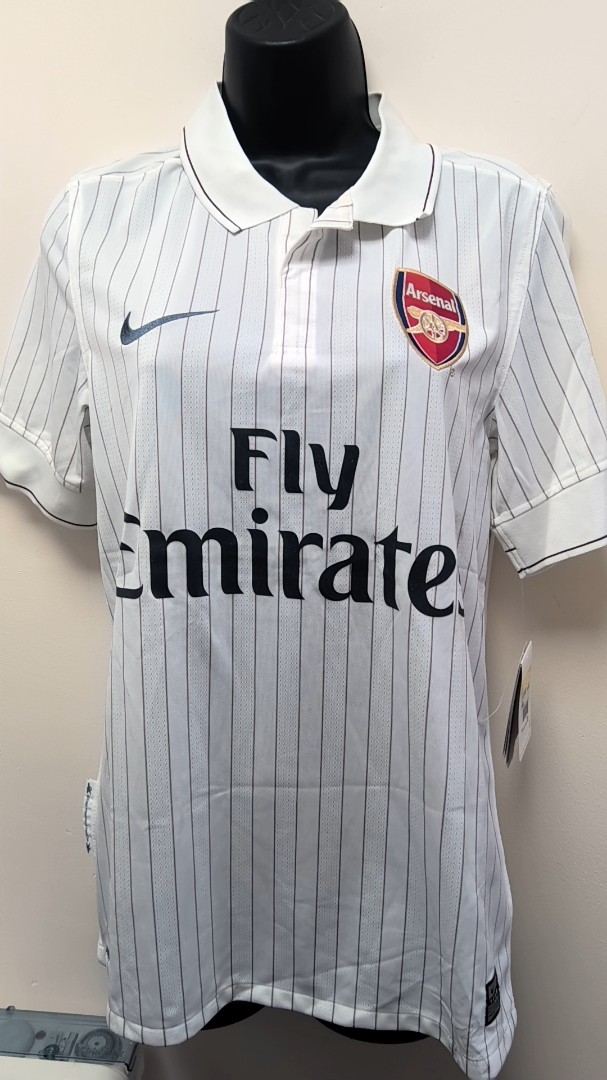 BNWT White NIKE Arsenal Mens 2009/10 3rd Away Shirt UK Size SCG M35 for sale on Ebay