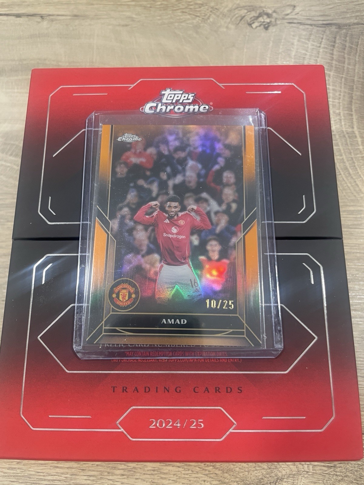 Topps chrome Deluxe Manchester United 2024-25 Amad Diallo /25 for sale on Ebay