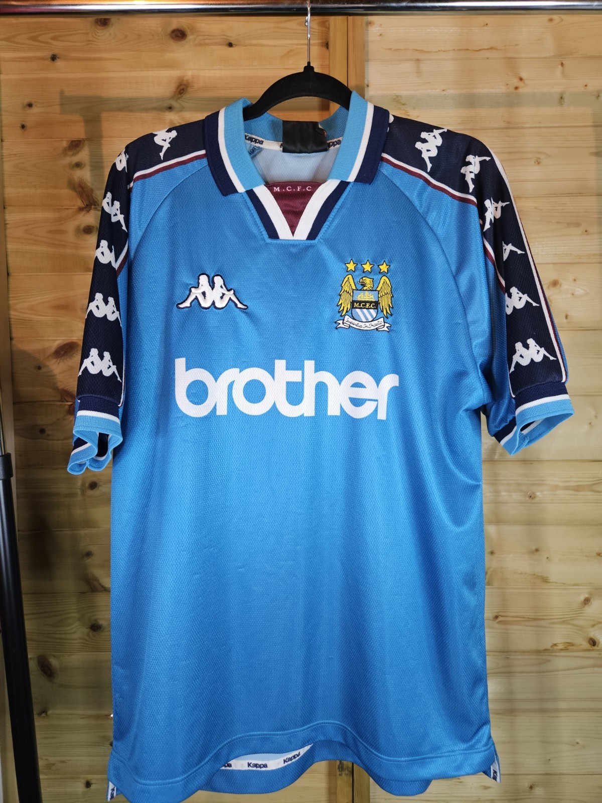 Rare Original Manchester City 1997/1999 Home Shirt LARGE KAPPA for sale on Ebay
