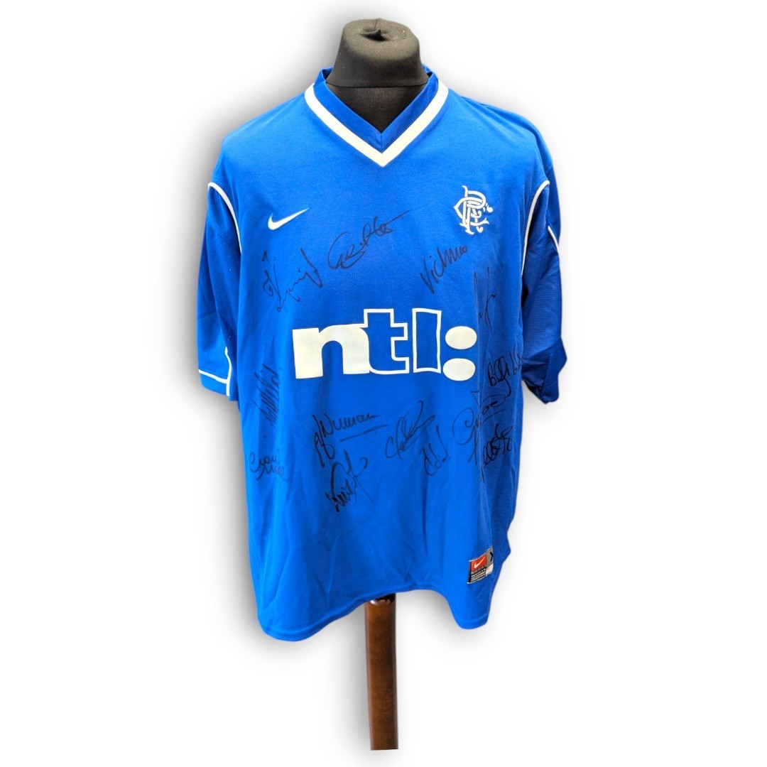 Men's NIKE Glasgow Rangers SIGNED 1999/2000 #50 Lambie Home Shirt Size XL - G39 for sale on Ebay