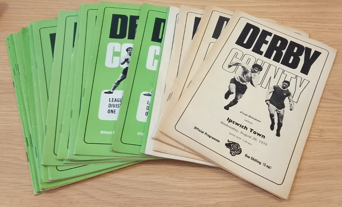 21 Derby County Home Programmes 1970/71 Inc: Dave Mackay Last Game for sale on Ebay