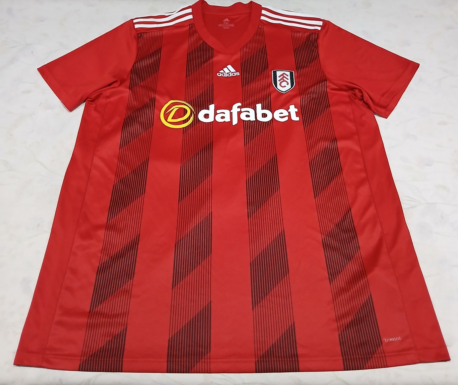 Fulham 2019/20 Adidas Men's Size 2XL Away Original Football Shirt Red  for sale on Ebay