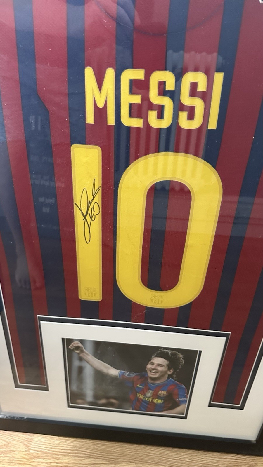 Lionel messi framed signed shirt  for sale on Ebay