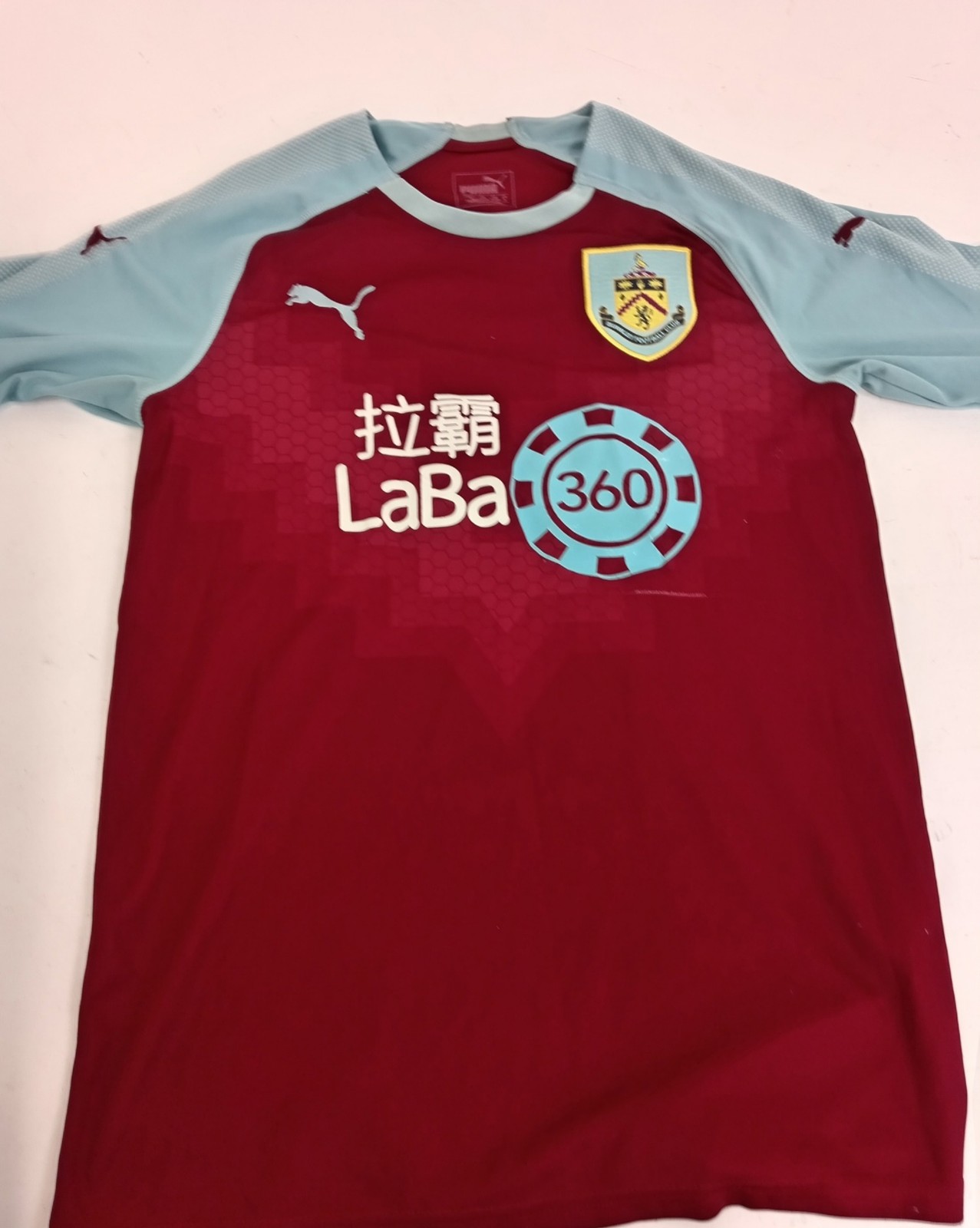 Burnley 2018/19 Home Football Shirt Small Puma Red/Blue Short-Sleeved for sale on Ebay