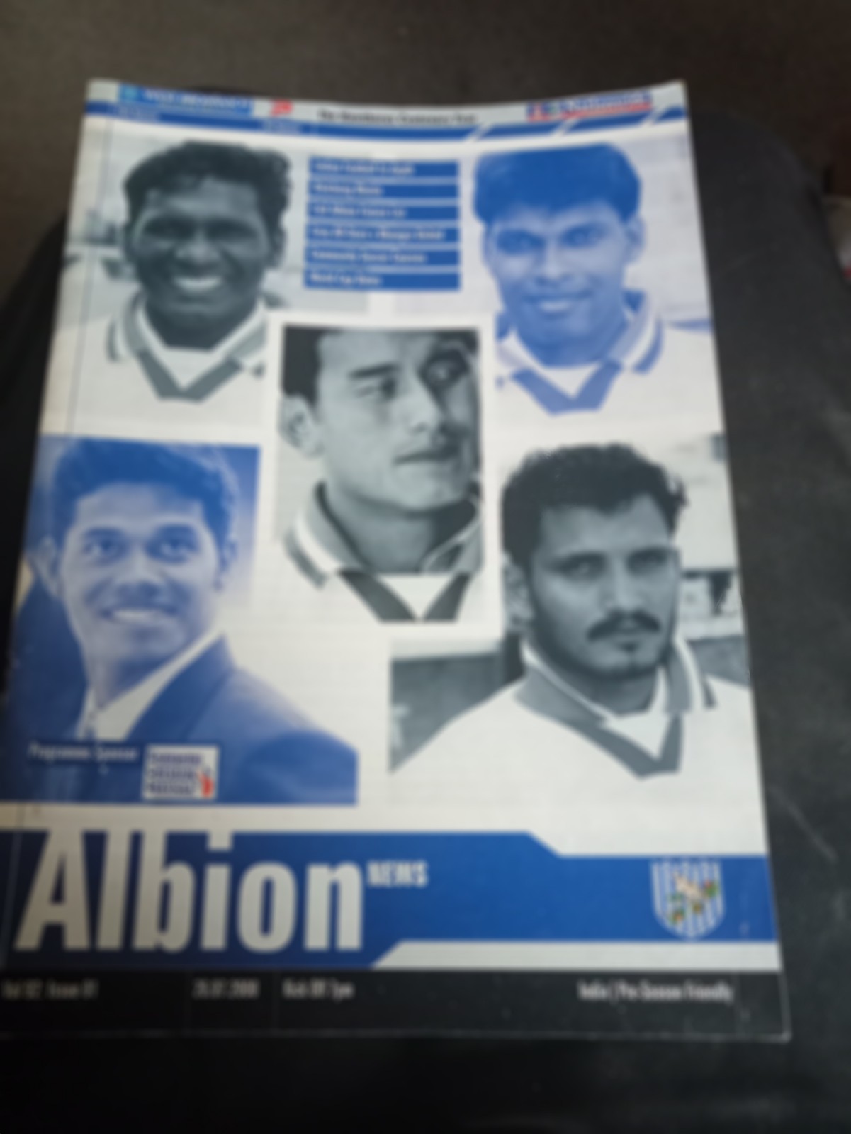 West Bromwich Albion v India Pre-Season Friendly 26/7/00. for sale on Ebay