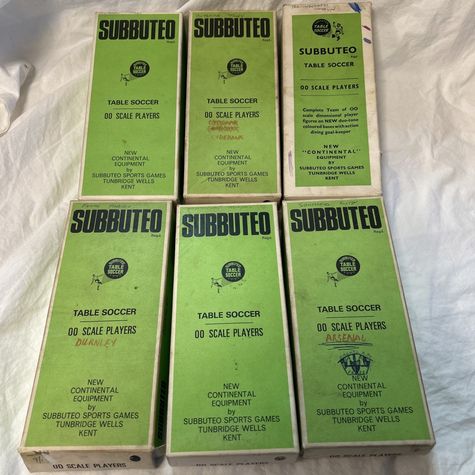 Subbuteo Vintage Teams x 6 for sale on Ebay