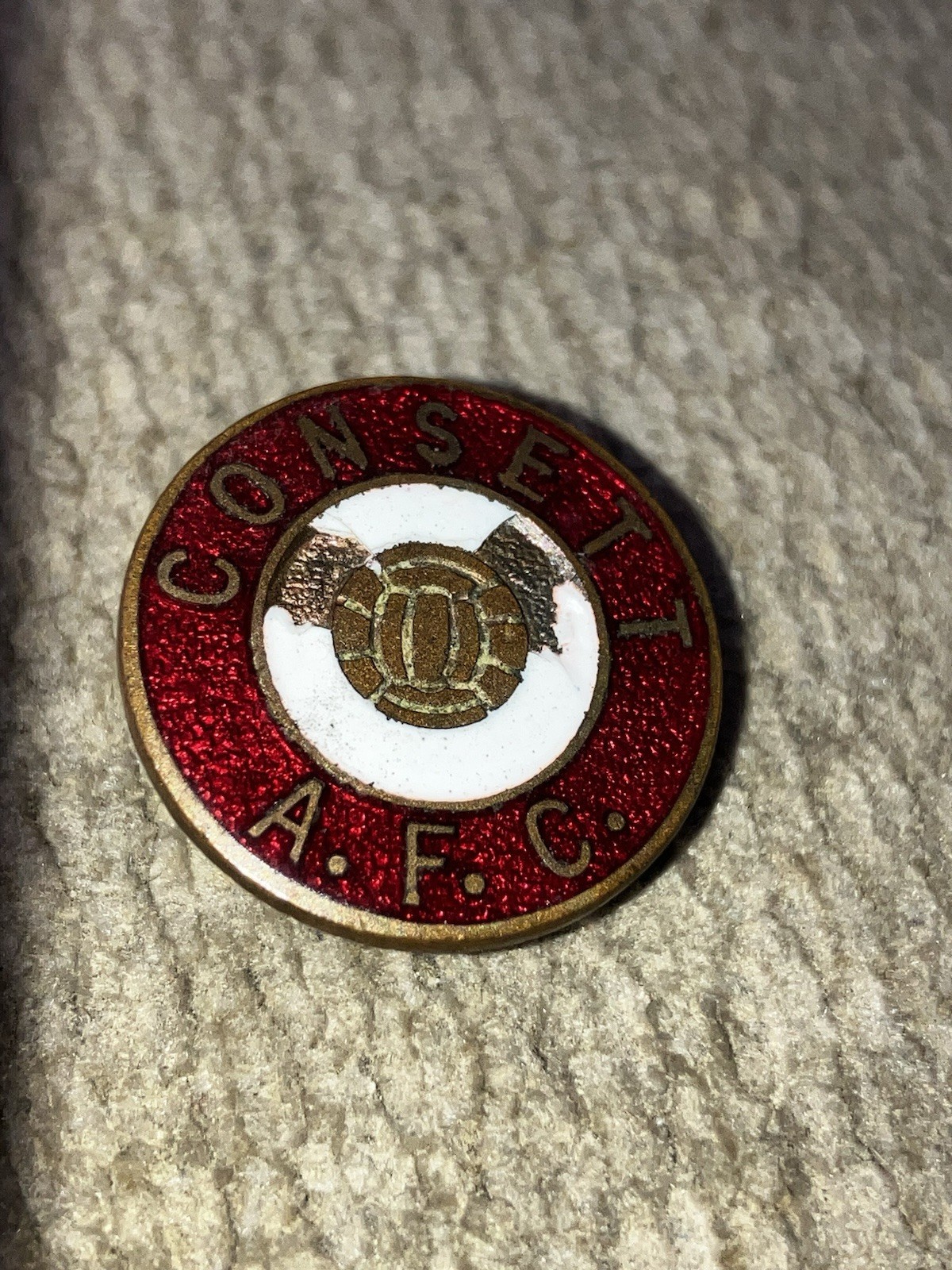 Old Football Enamel Badge Conset AFC for sale on Ebay