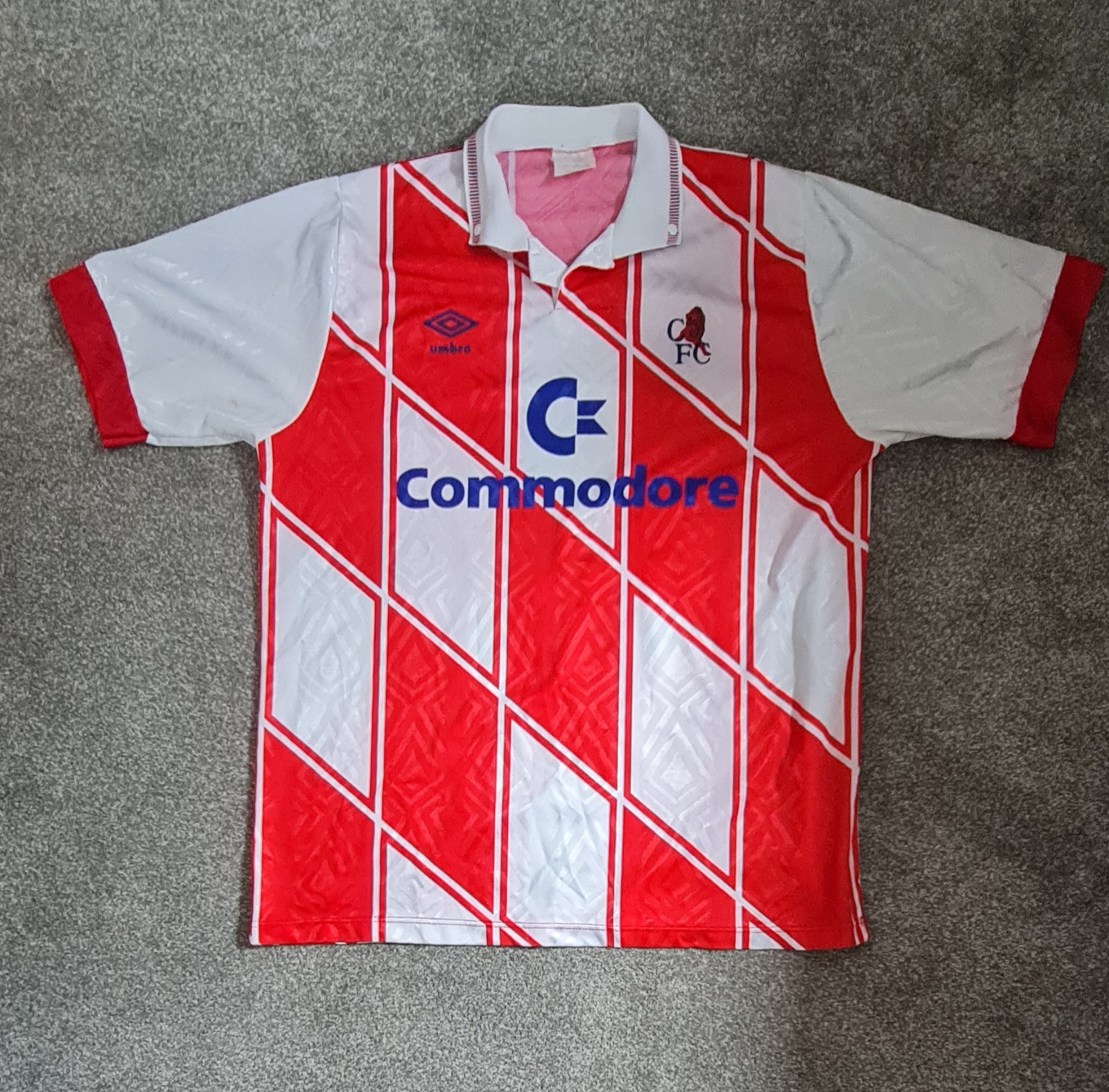 Vintage Original Chelsea FC Away Shirt 1990-92 Umbro Commodore Jersey for sale on Ebay