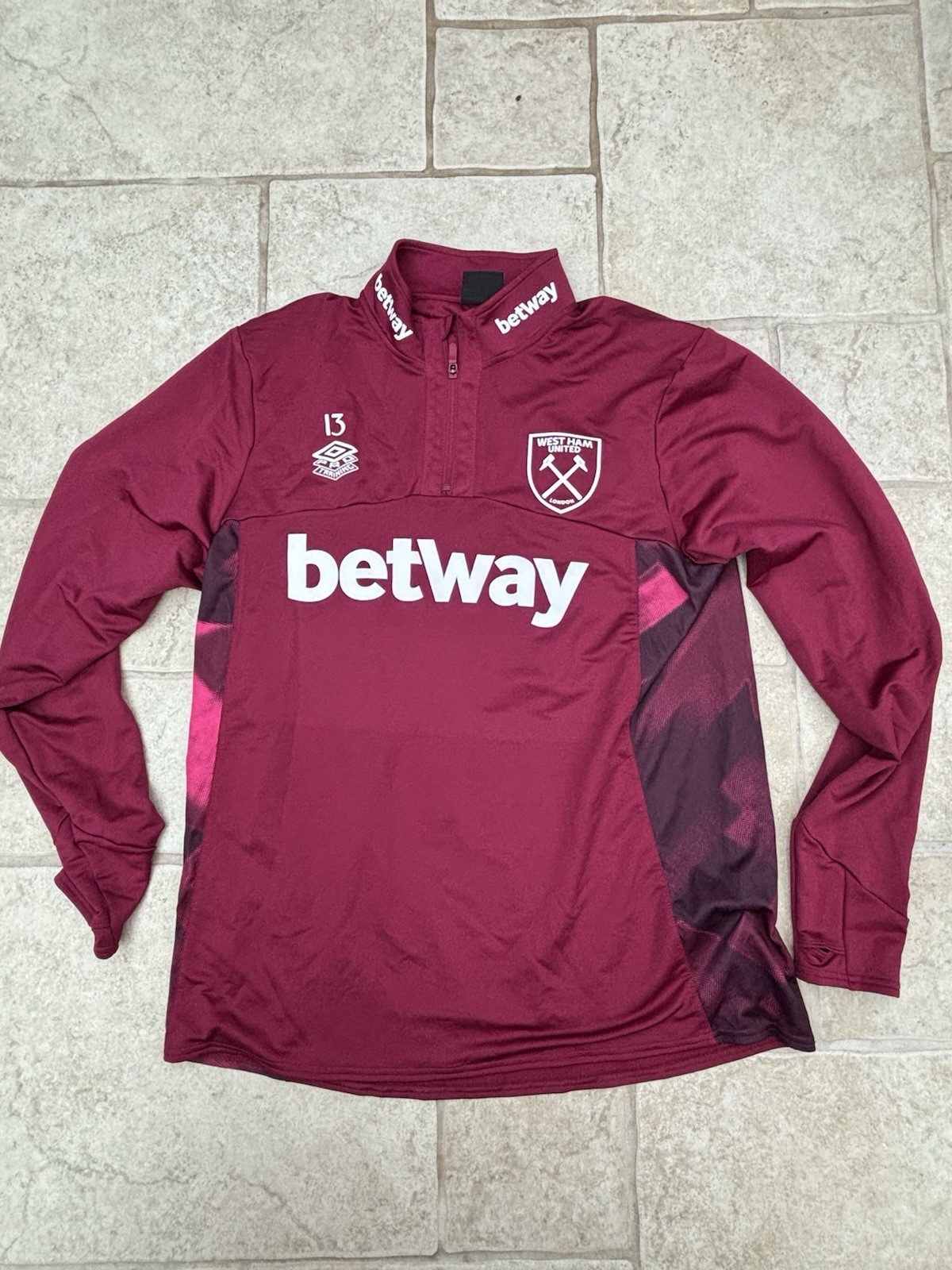 Areola Training Top West Ham Player Issue for sale on Ebay