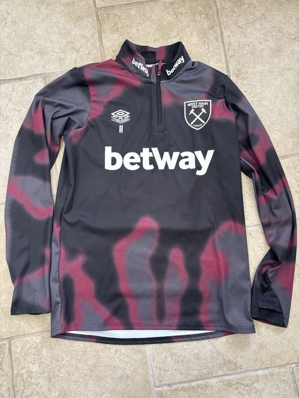 West Ham Player Issue Training Top Medium for sale on Ebay