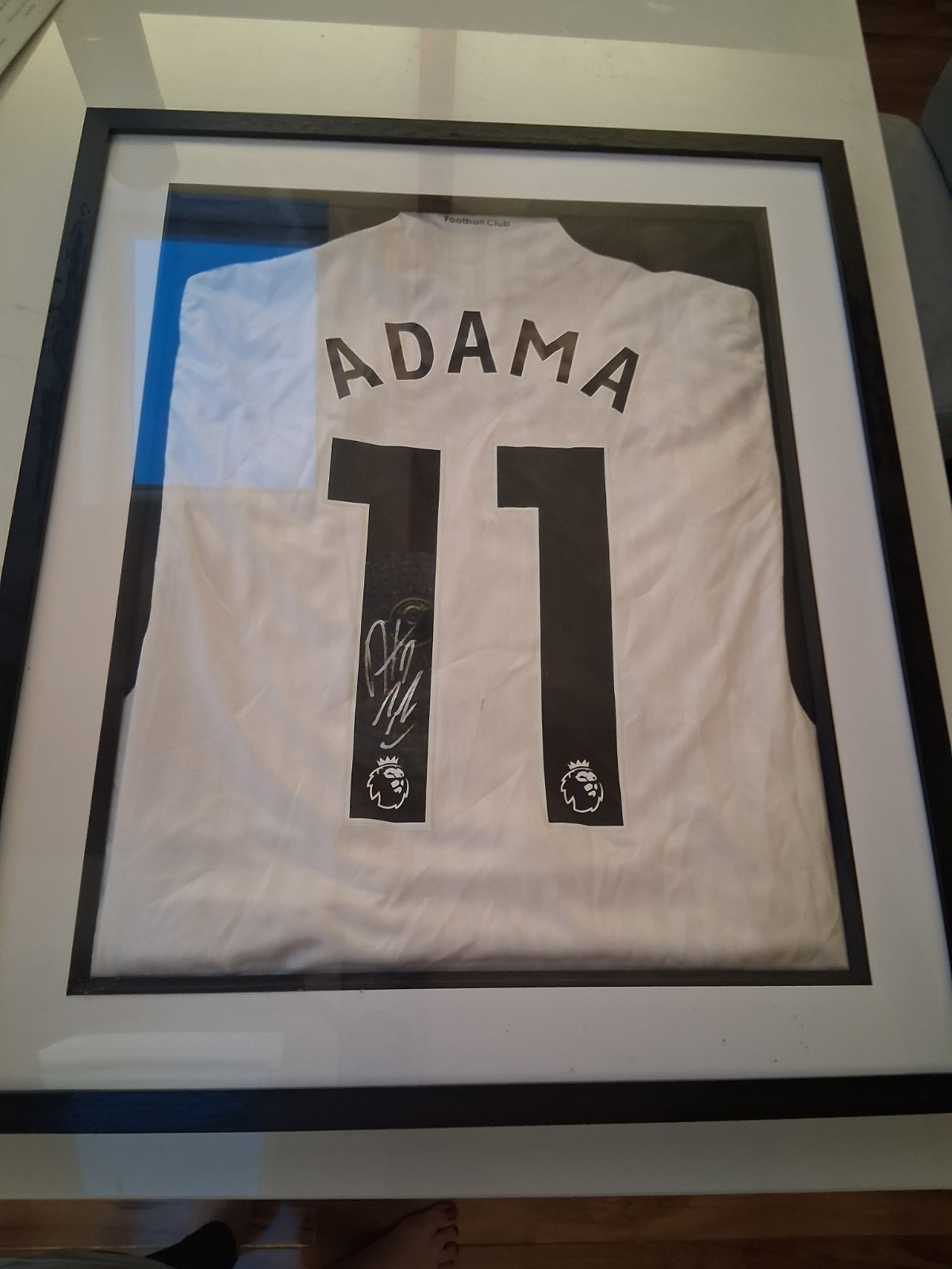Adama Traore Signed Match Worn Shirt Fulham Premier League for sale on Ebay