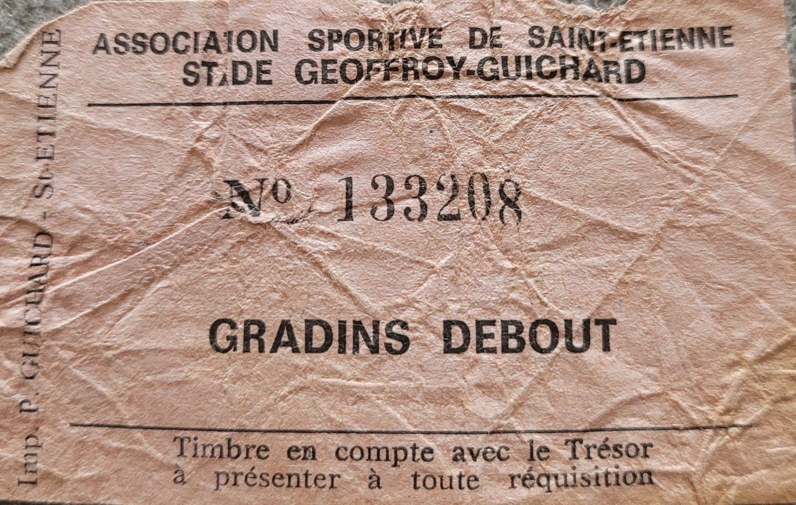 St Etienne V Manchester United Ticket ECWC 77-78 for sale on Ebay