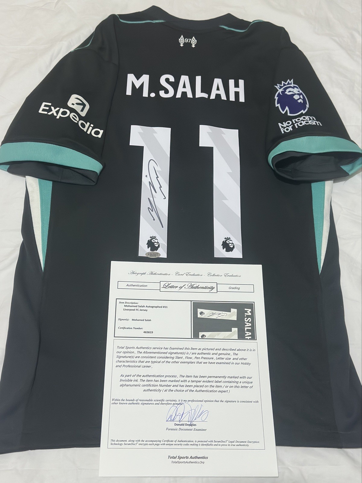 Mohamed Salah Signed Autographed jersey Liverpool soccer Premier League LOA for sale on Ebay