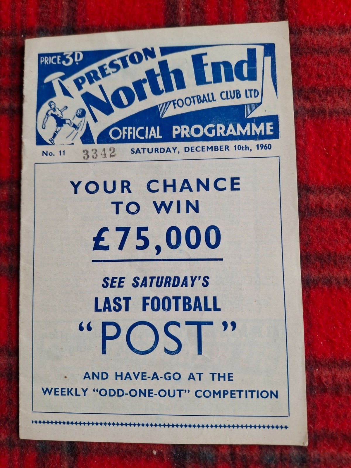 PRESTON NORTH END V TOTTENHAM PROGRAMME 1960-61 for sale on Ebay