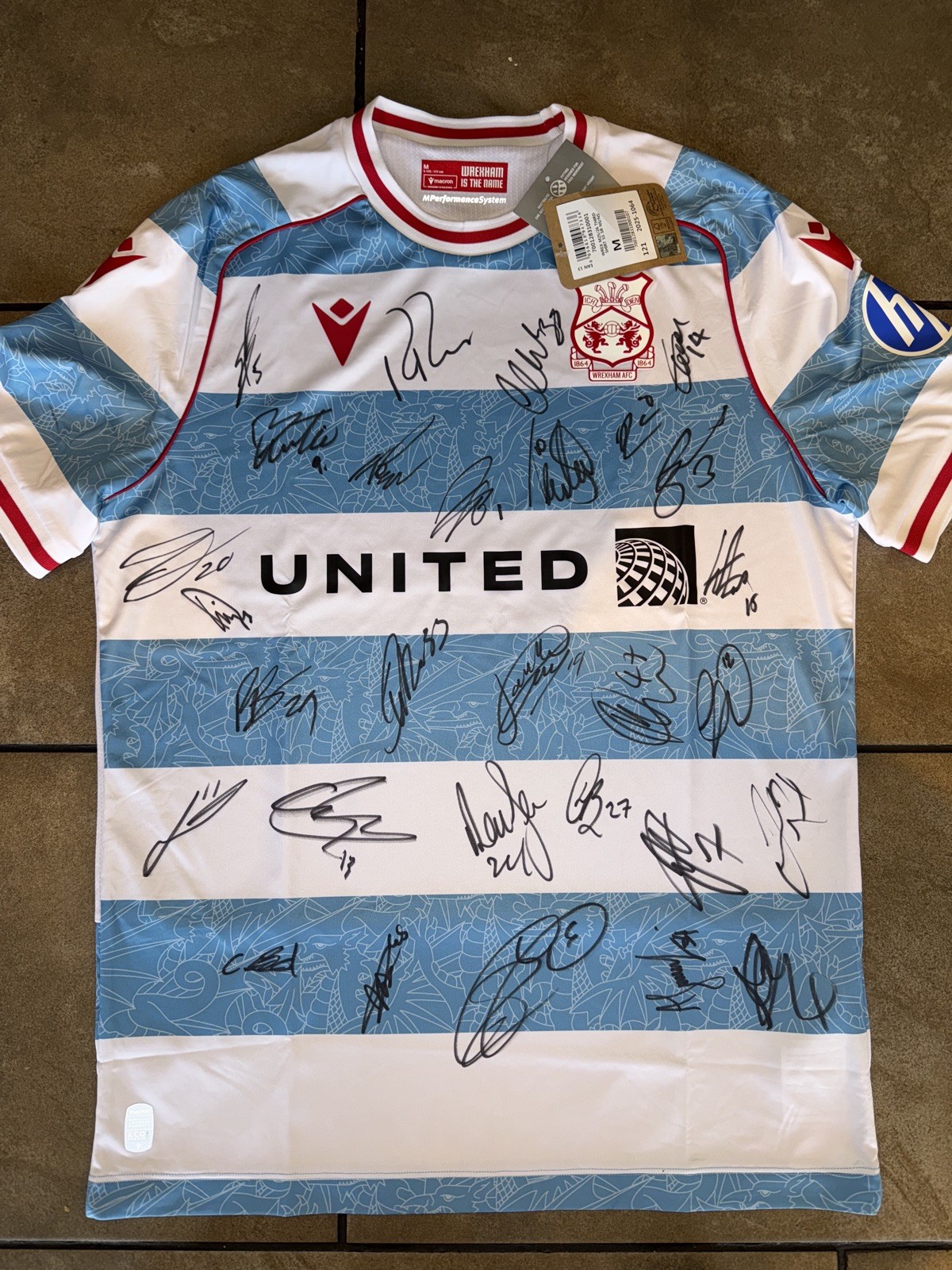 SIGNED WREXAM AFC SHIRT 25/26 PARKINSON WINDASS COADY WARD MOORE PROOF for sale on Ebay