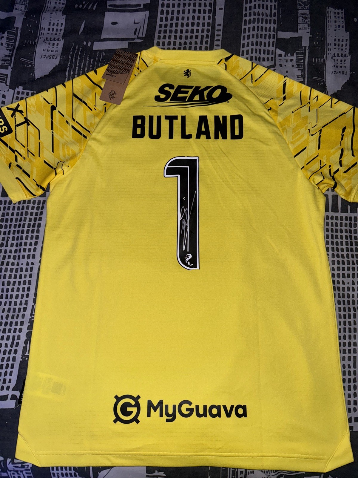 SIGNED RANGERS FC JACK BUTLAND SHIRT 25/26  PROOF  for sale on Ebay