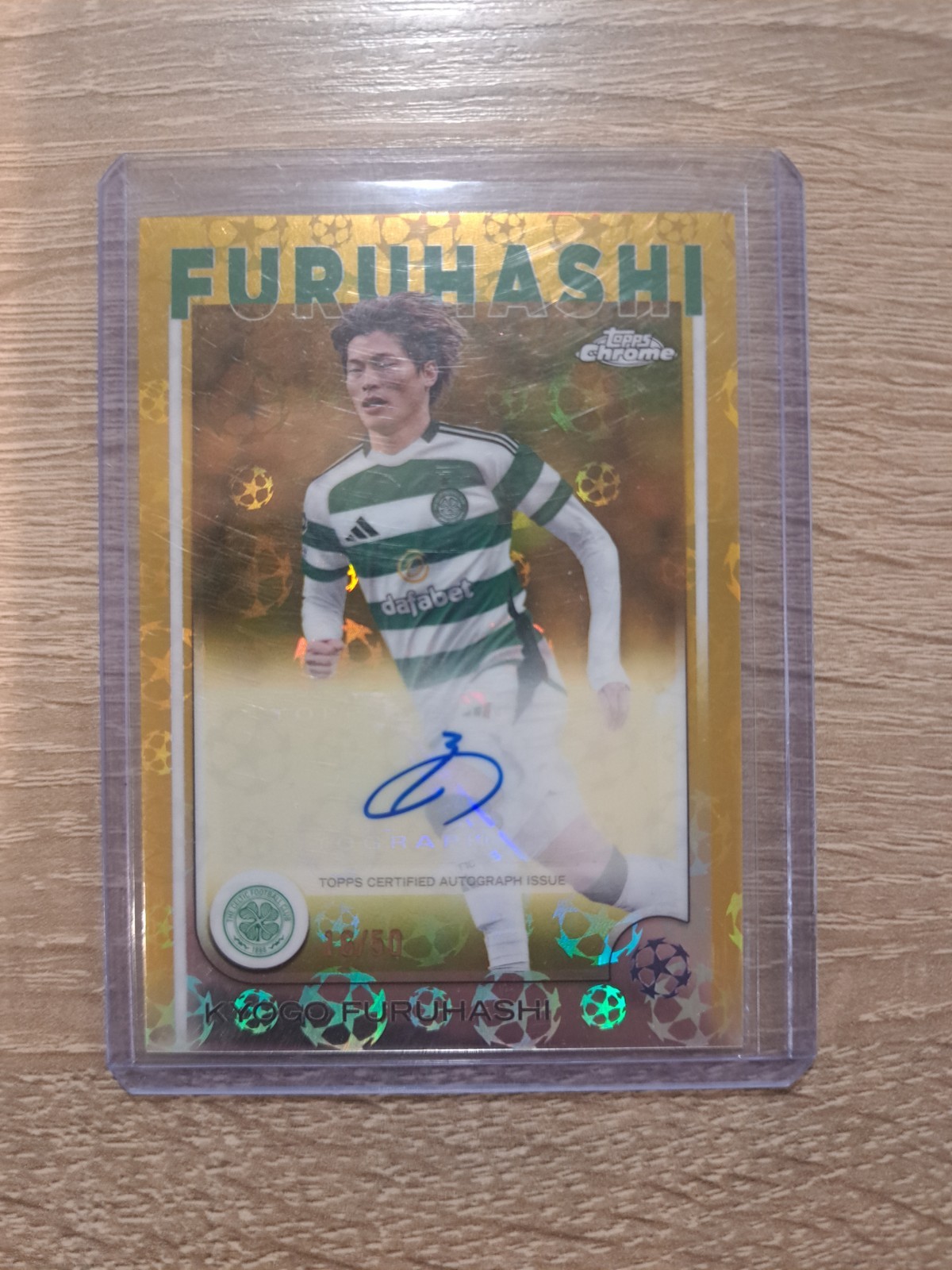 Topps Chrome UCC Logofractor Starball Kyoto Furuhashi, Celtic Auto /50 Gold for sale on Ebay