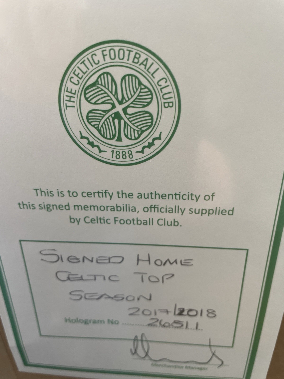 Celtic Invincible 2017-2018 Strip for sale on Ebay
