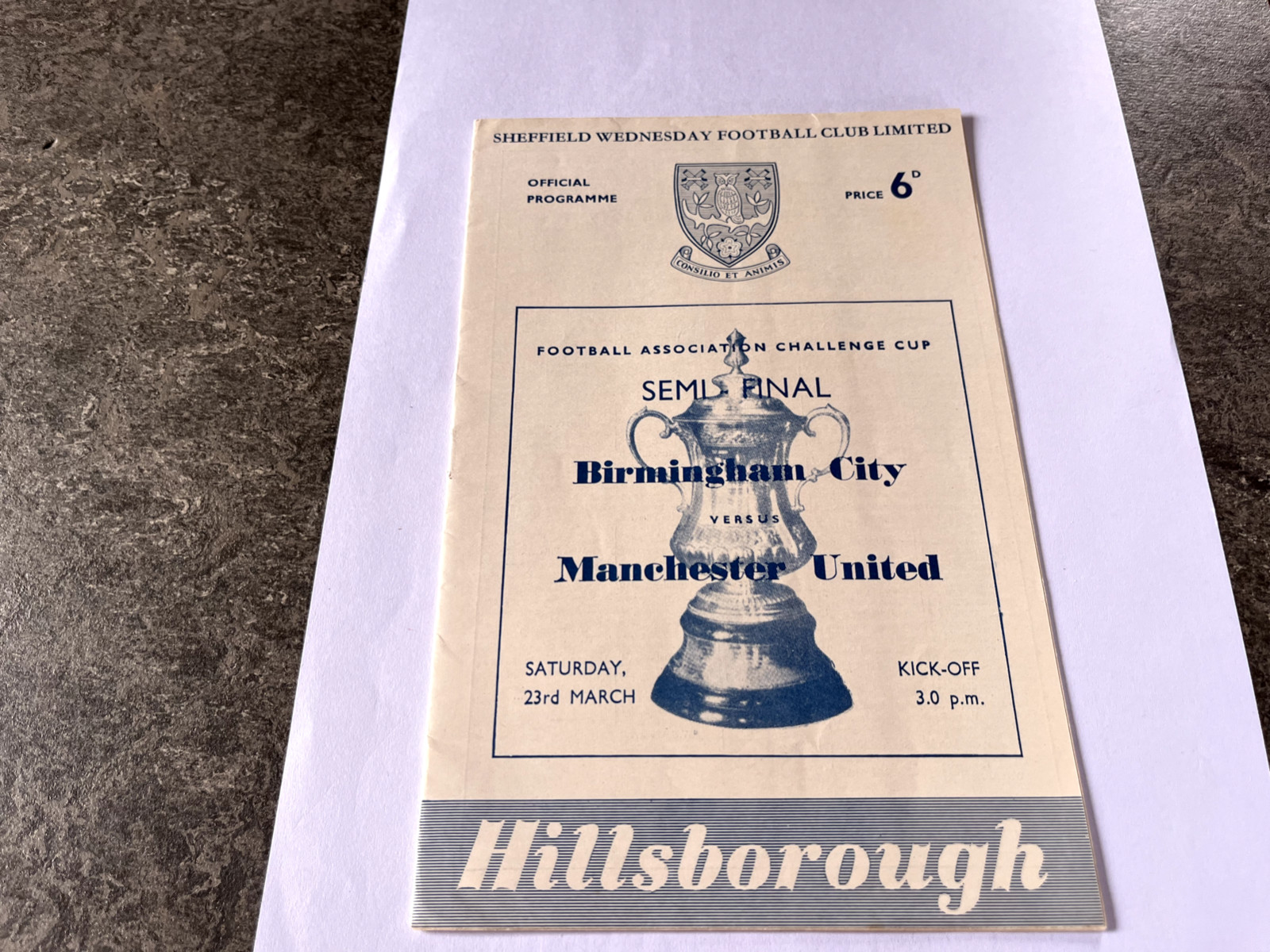 Manchester United v Birmingham City FA Cup semi final  1956/7 football programme for sale on Ebay