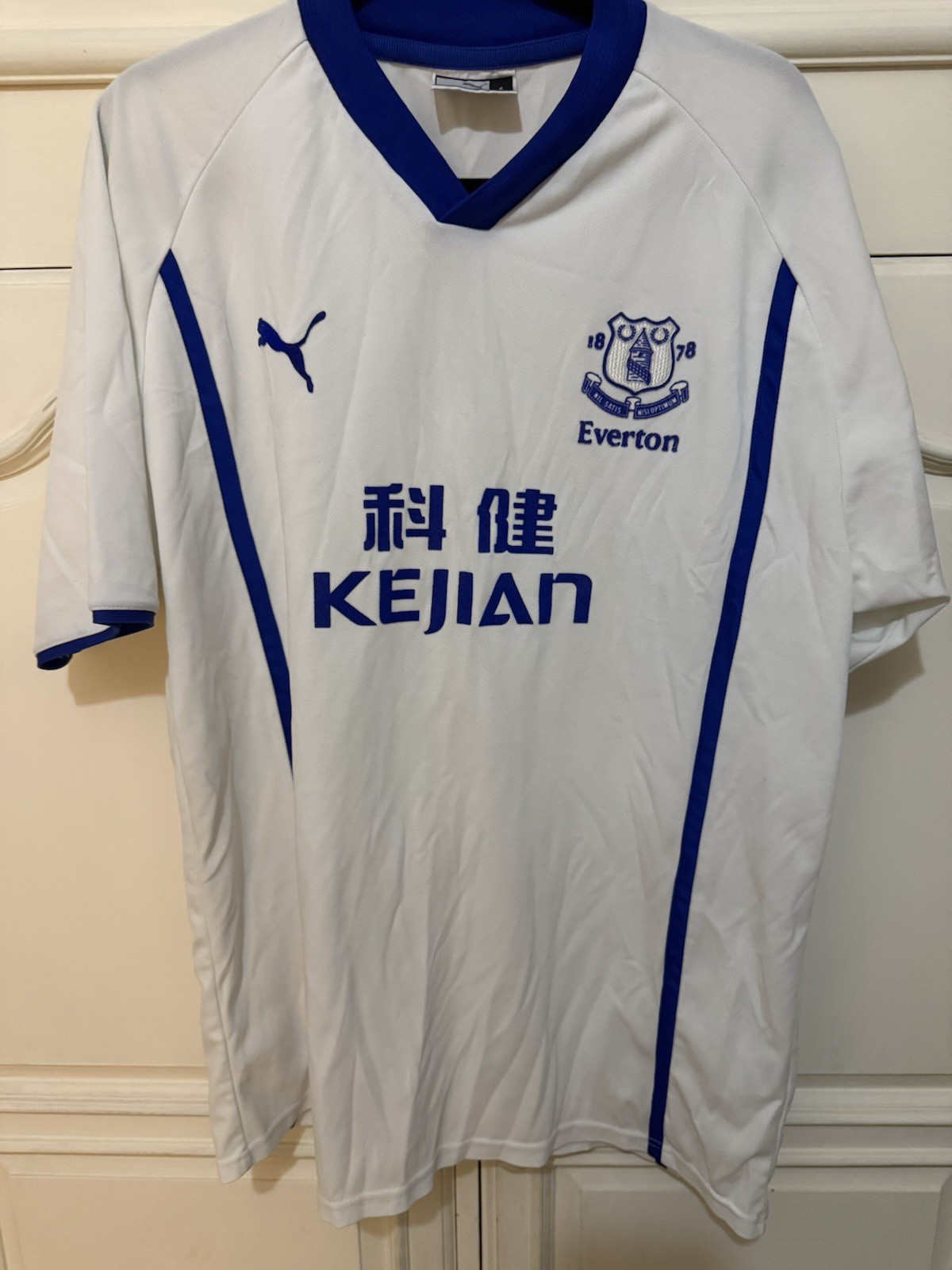 Everton 2002/03 Away Shirt Large White Puma Vintage Authentic for sale on Ebay